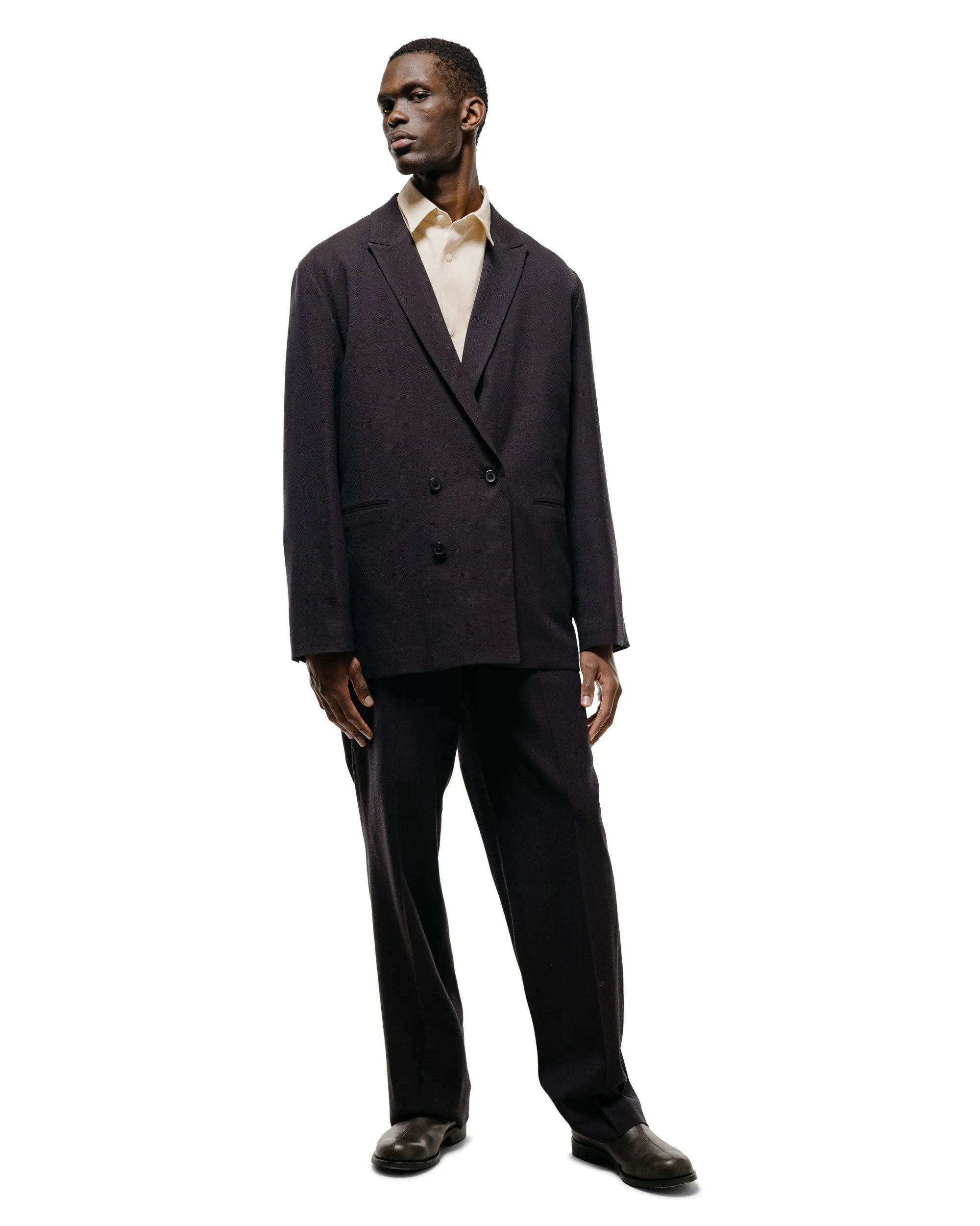 Seya. Travel Tailored Jacket/Summer Herringbone Mud Indigo sold by Lost & Found product image thumbnail 5