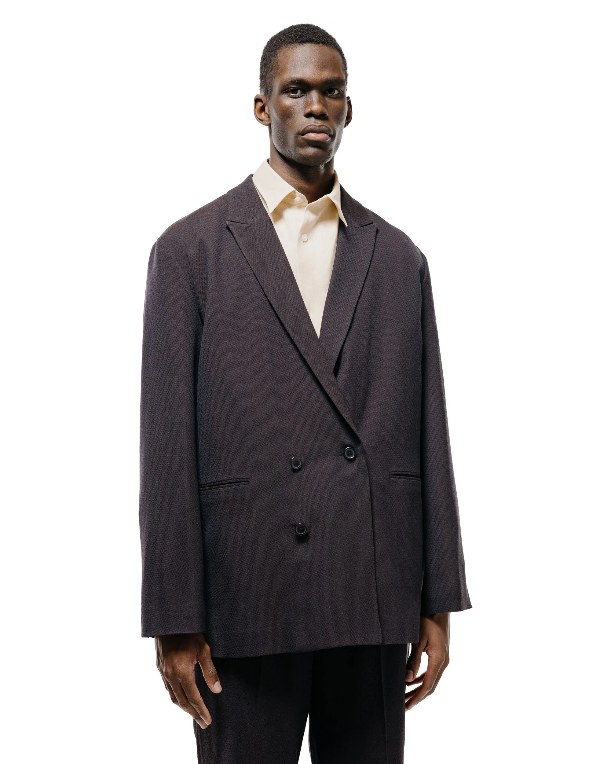 Seya. Travel Tailored Jacket/Summer Herringbone Mud Indigo sold by Lost & Found product image thumbnail 2