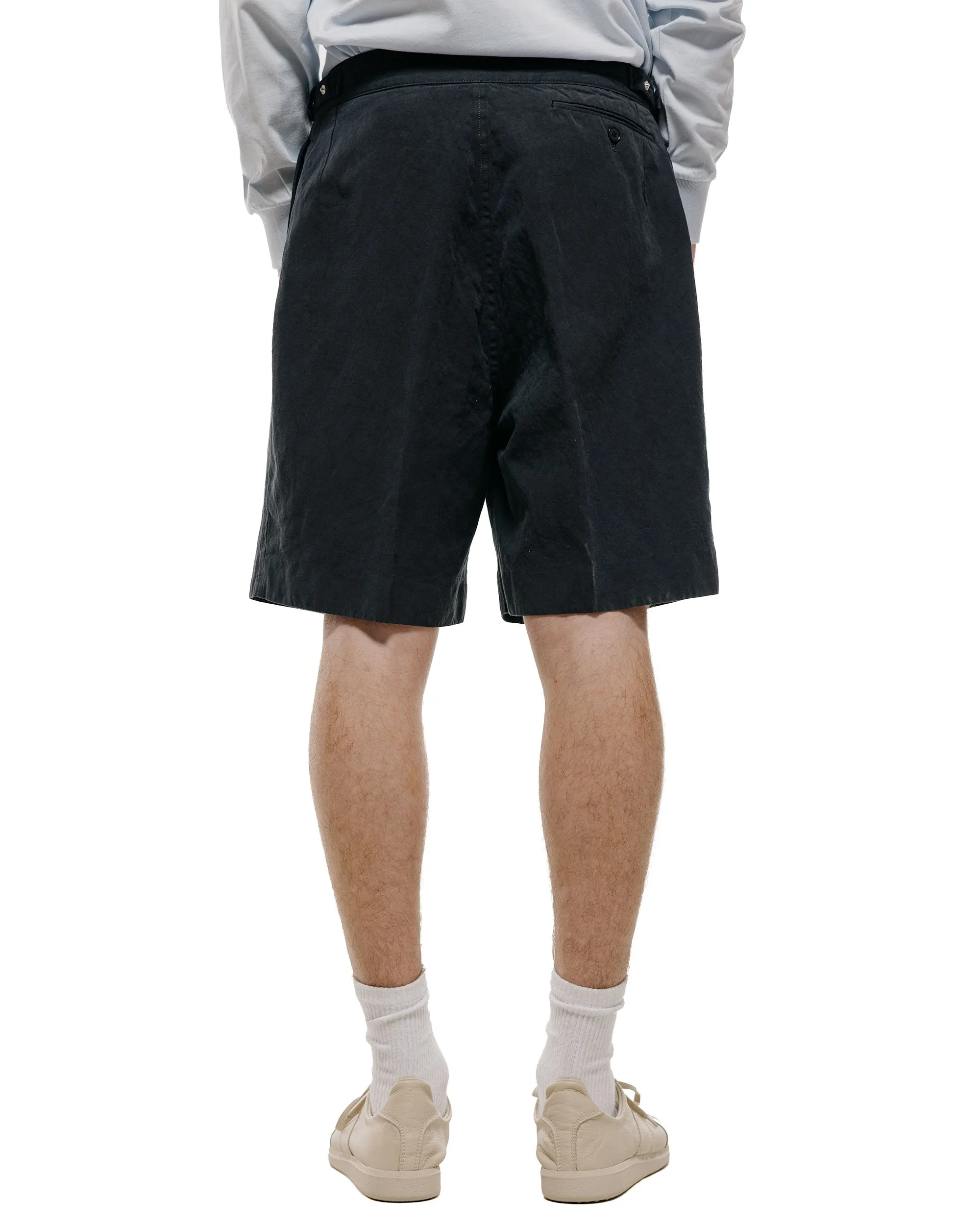 Lady White Co. KAPTAIN SUNSHINE Cotton Linen Shorts Charcoal sold by Lost & Found product image thumbnail 3