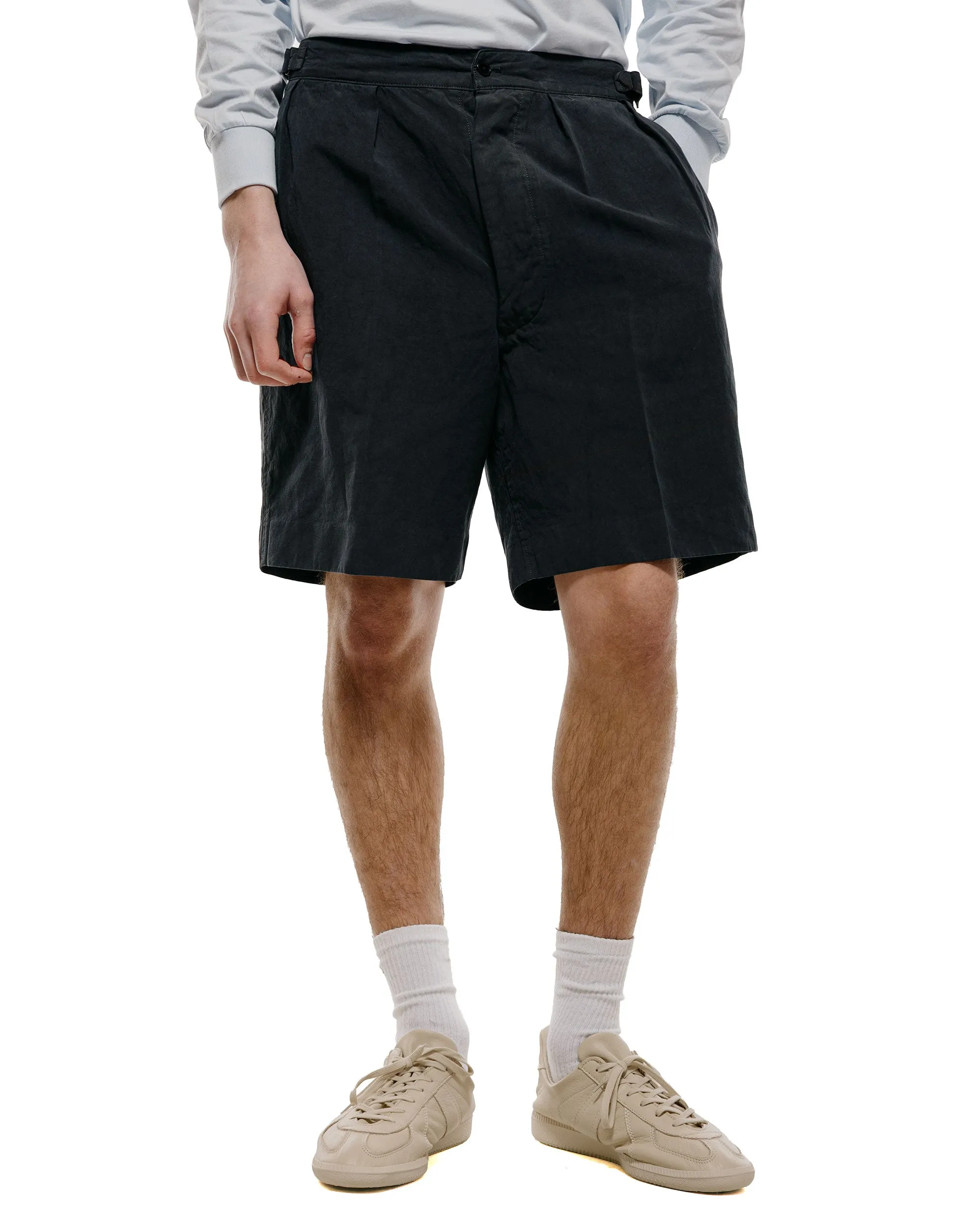 Lady White Co. KAPTAIN SUNSHINE Cotton Linen Shorts Charcoal sold by Lost & Found product image thumbnail 2