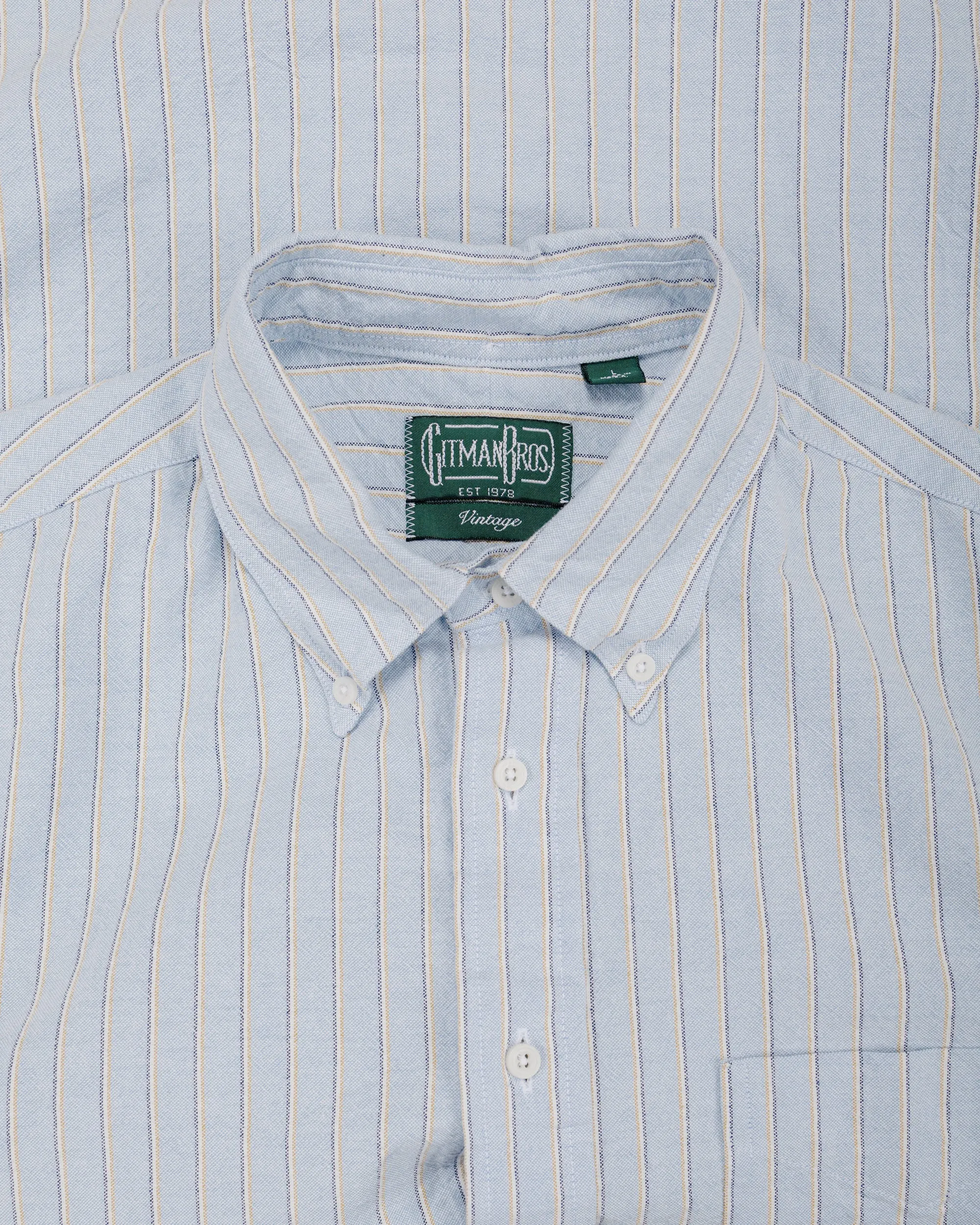 Gitman Vintage Bros. Blue Japanese Striped Oxford sold by Lost & Found product image thumbnail 4