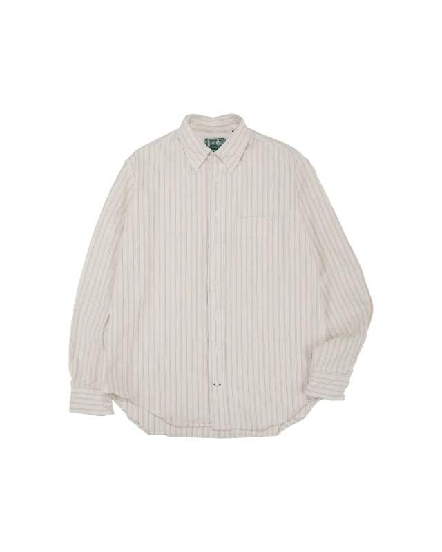 Gitman Vintage Bros. Tan Japanese Striped Oxford made by Gitman Vintage Bros.