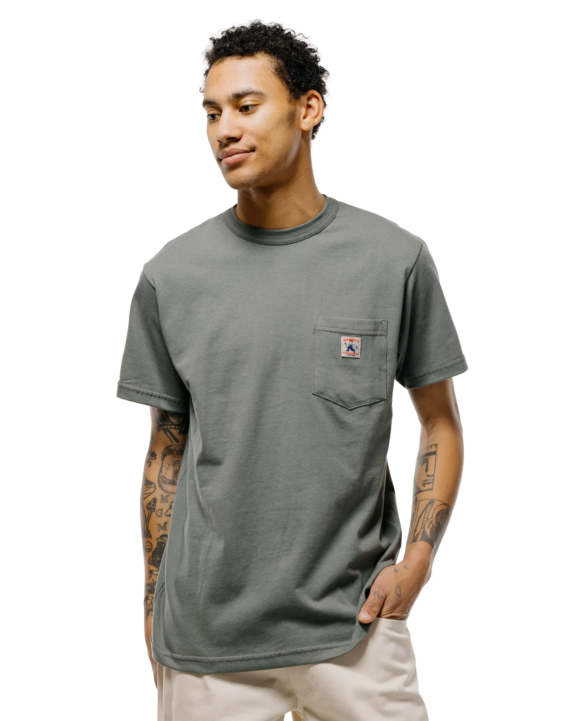 Randy's Garments Pocket Tee Light Green sold by Lost & Found product image thumbnail 2