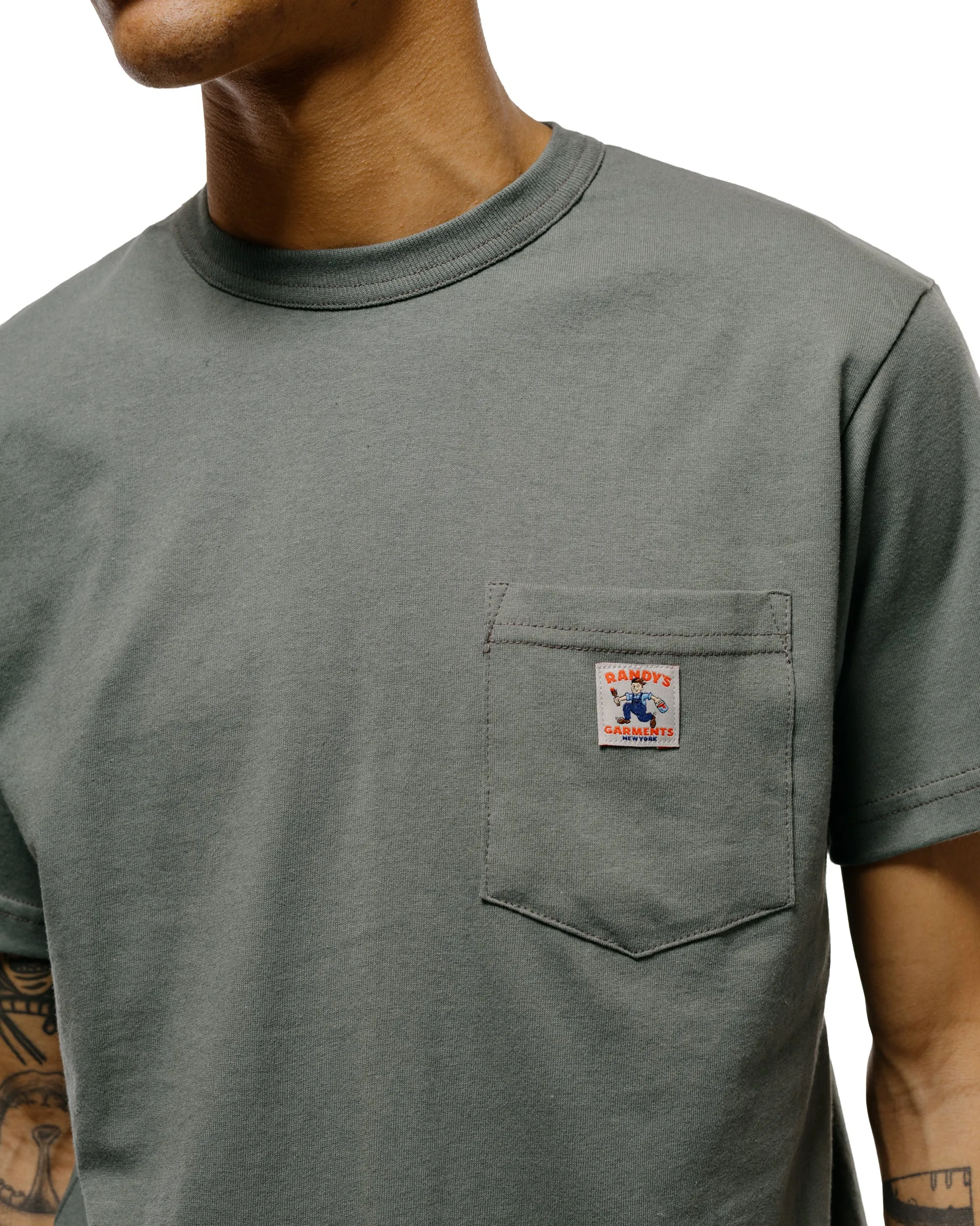 Randy's Garments Pocket Tee Light Green sold by Lost & Found product image thumbnail 3