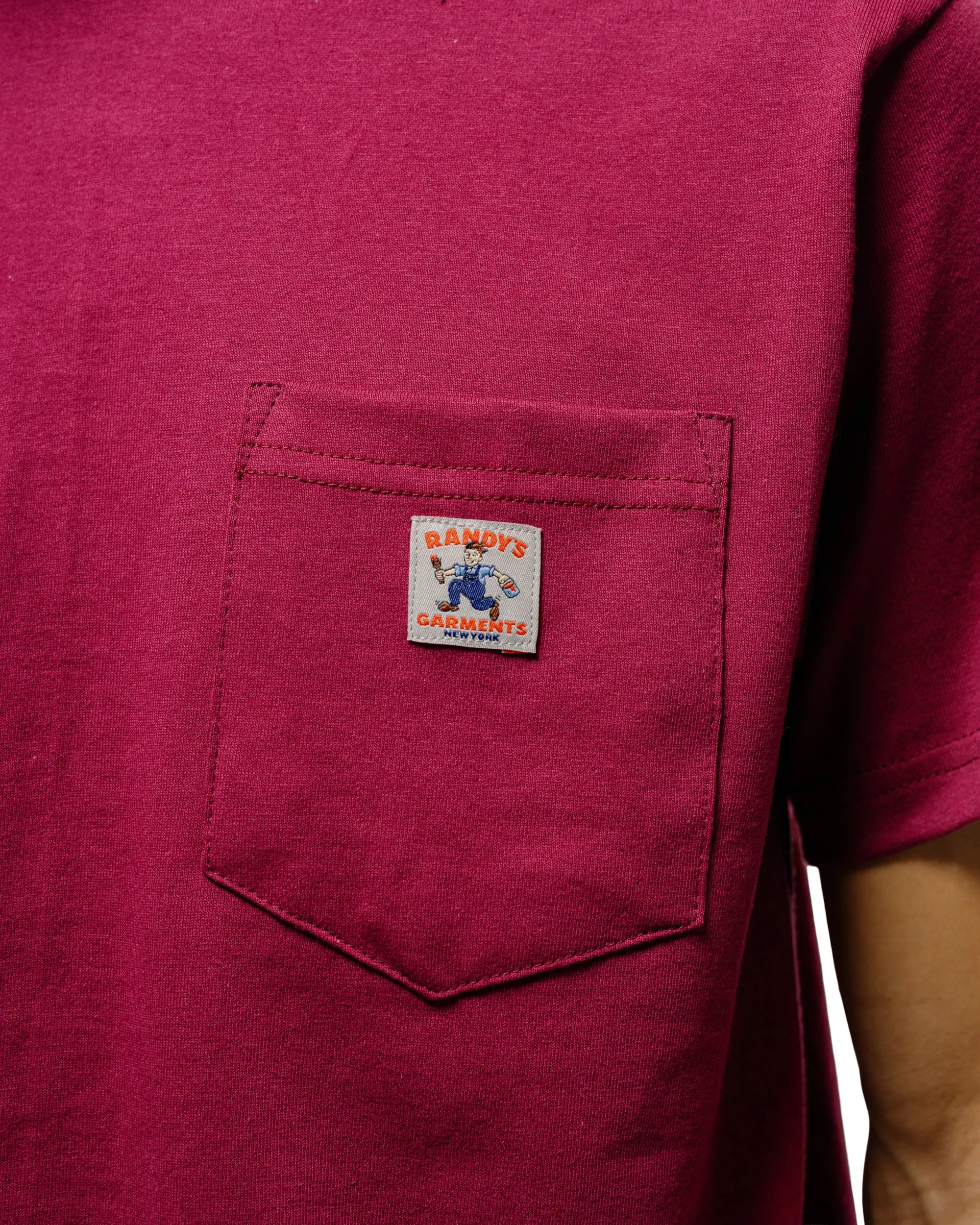 Randy's Garments Pocket Tee Maroon sold by Lost & Found product image thumbnail 3