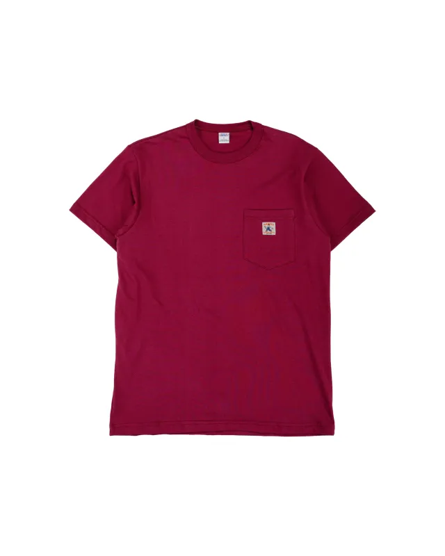 Randy's Garments Pocket Tee Maroon made by Lost & Found