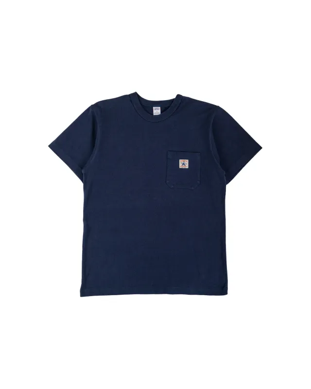 Randy's Garments Heavyweight Hammer Pocket Tee Navy made by Lost & Found