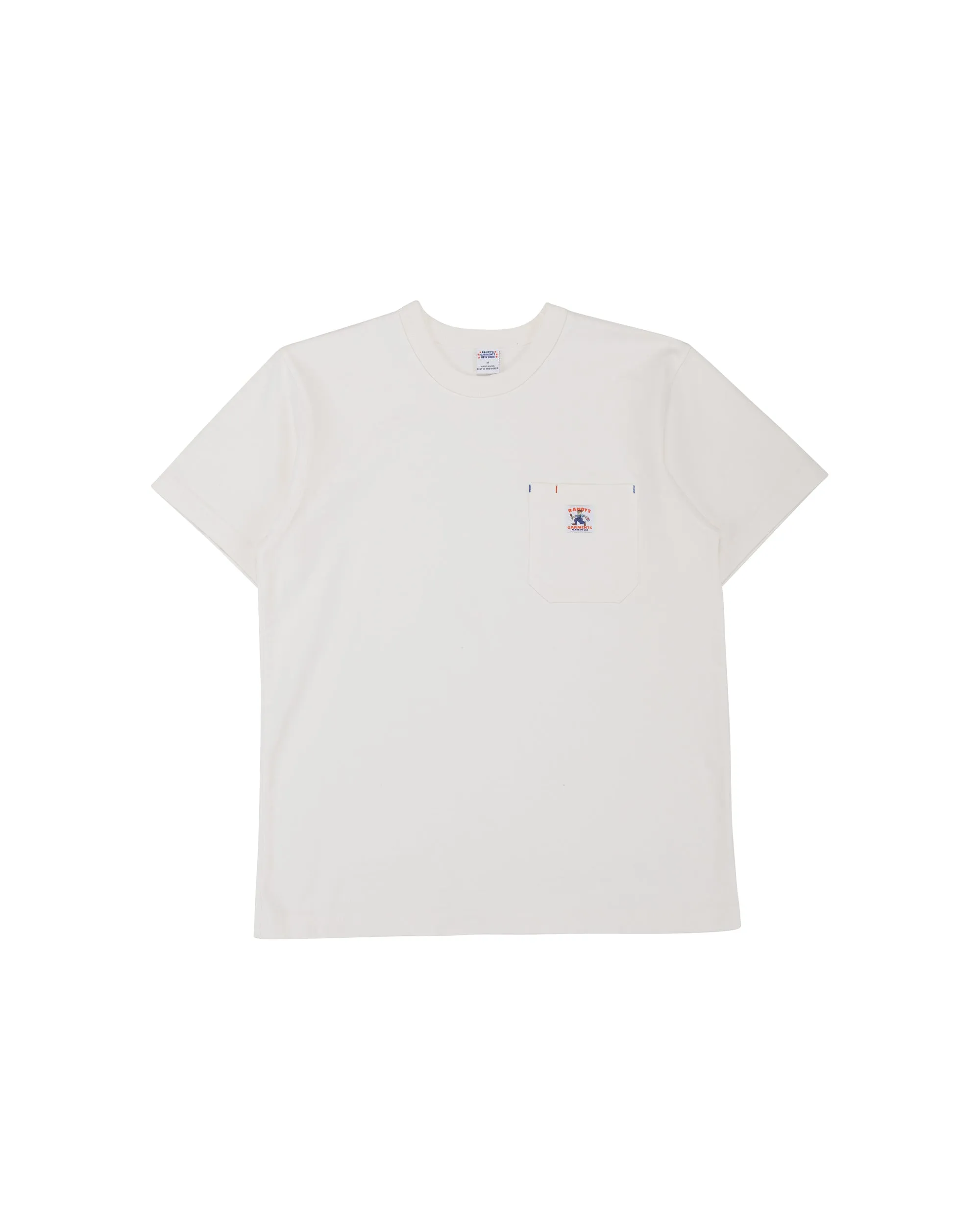 Randy's Garments Heavyweight Hammer Pocket Tee White sold by Lost & Found