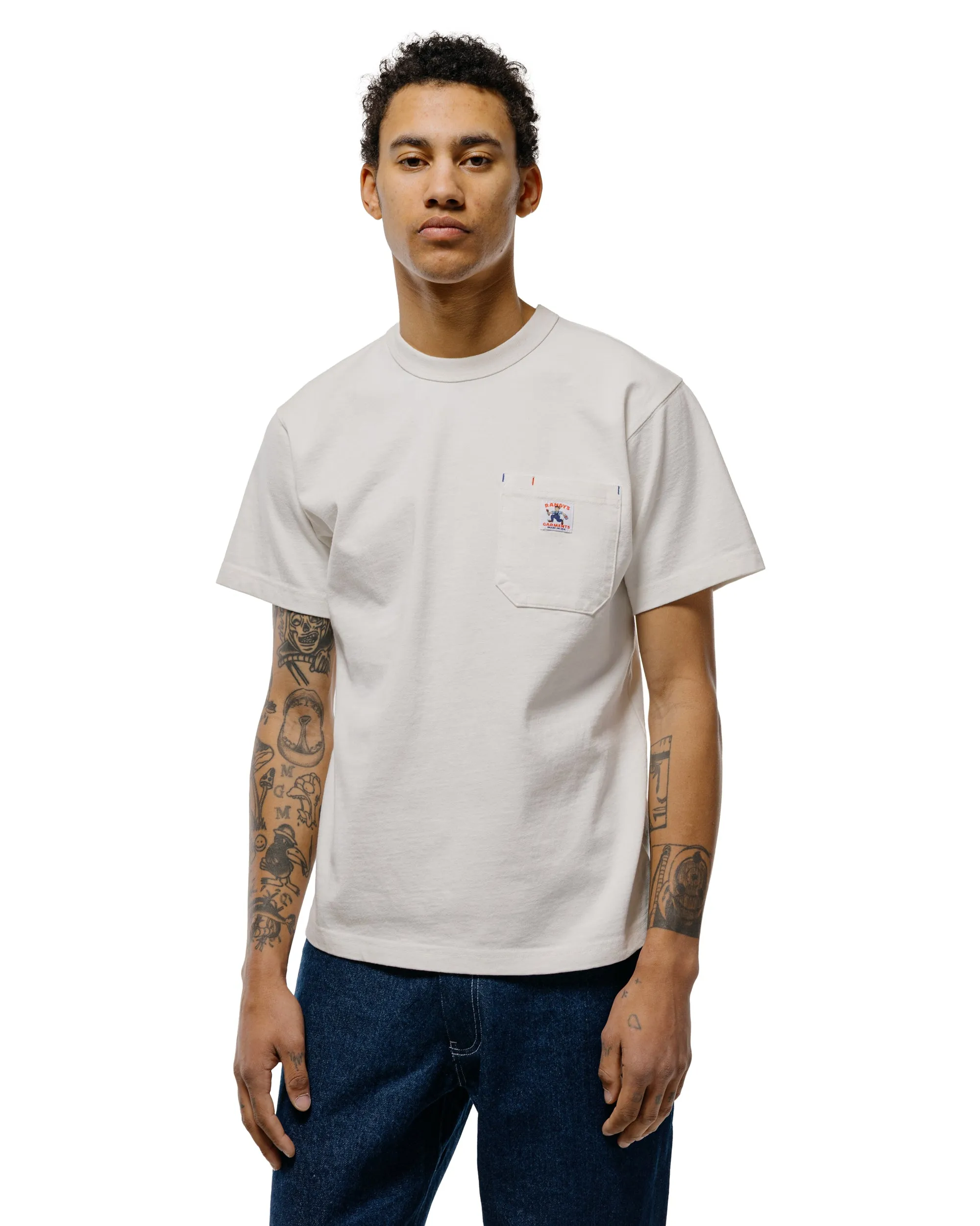 Randy's Garments Heavyweight Hammer Pocket Tee White sold by Lost & Found product image thumbnail 2