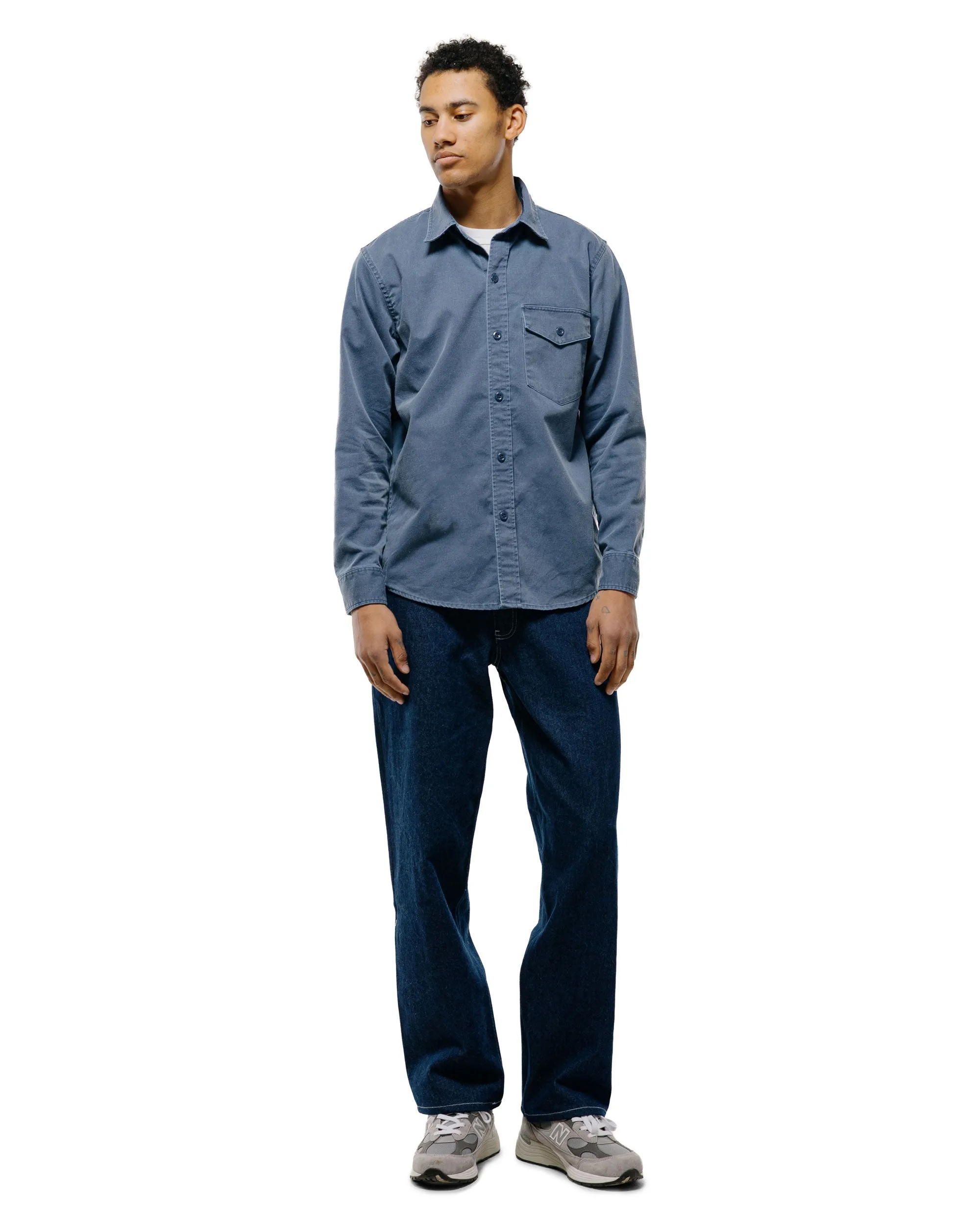 Randy's Garments 1-Pocket Work Shirt Blue 7oz Stone Washed Cotton Cadet Cloth sold by Lost & Found product image thumbnail 5