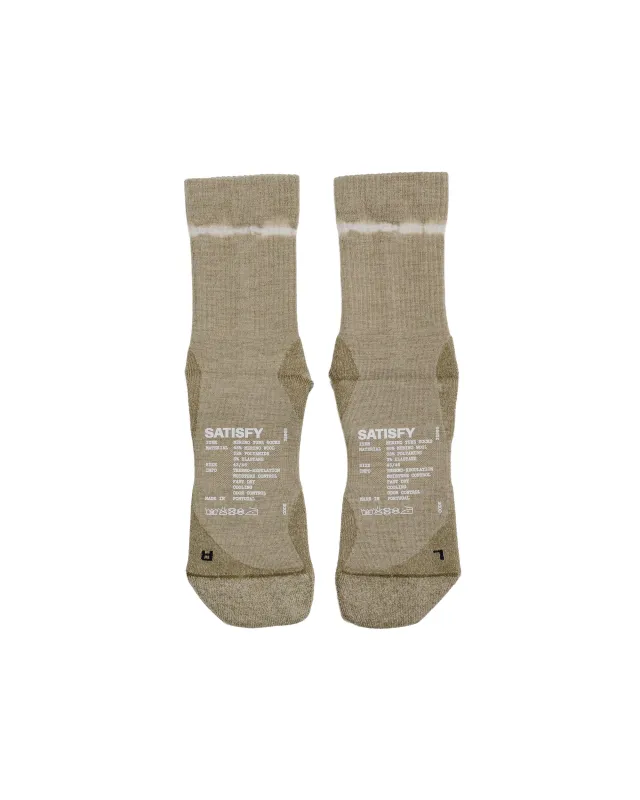 SATISFY Merino Nylon Tube Socks Tie Dye Covert Green made by Satisfy Running