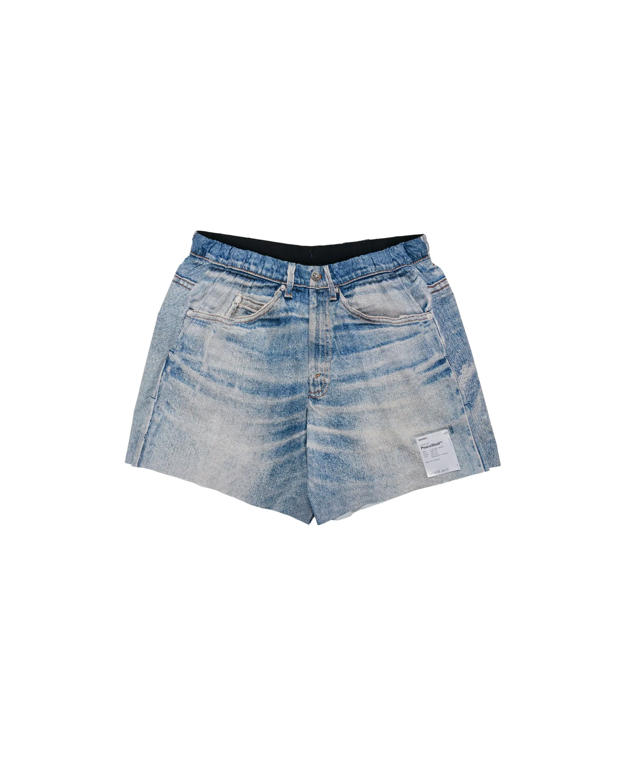 SATISFY PeaceShell 5" Unlined Shorts Digital Denim sold by Lost & Found