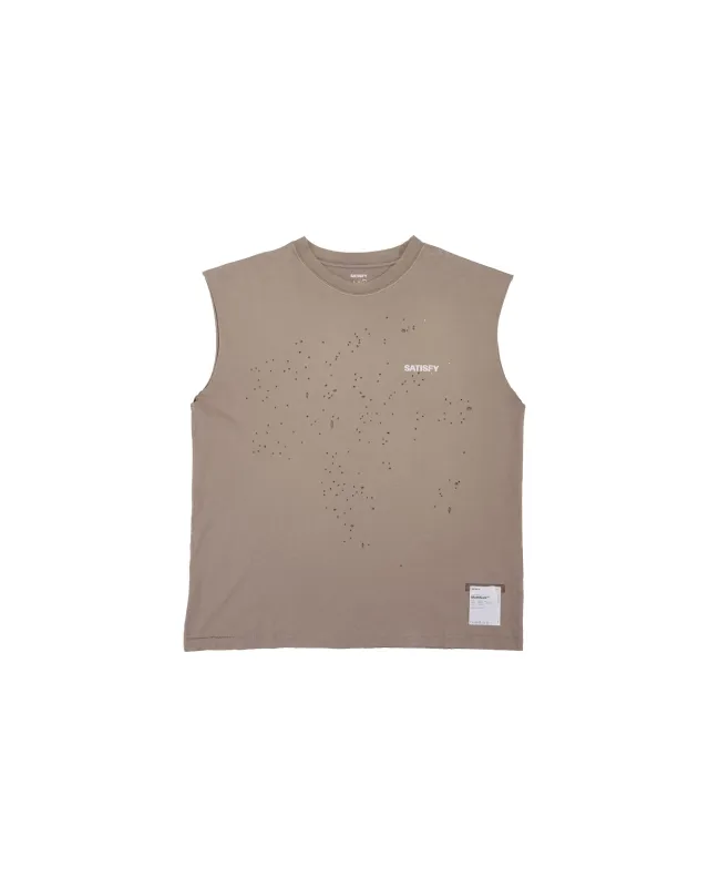 SATISFY MothTech Muscle Tee Sun Bleached Falcon SAB made by Satisfy Running