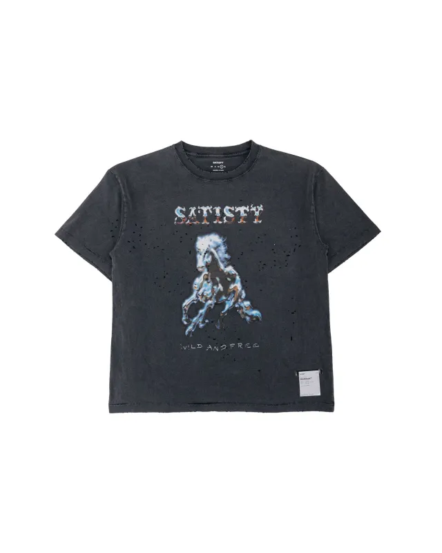 SATISFY MothTech T-Shirt Aged Black made by Satisfy Running
