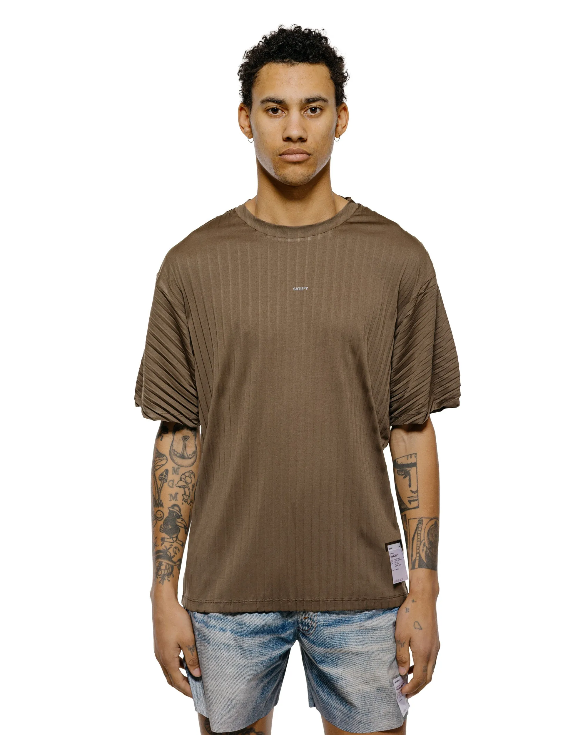 SATISFY AuraLite Pleated T-Shirt Olive SA sold by Lost & Found product image thumbnail 2