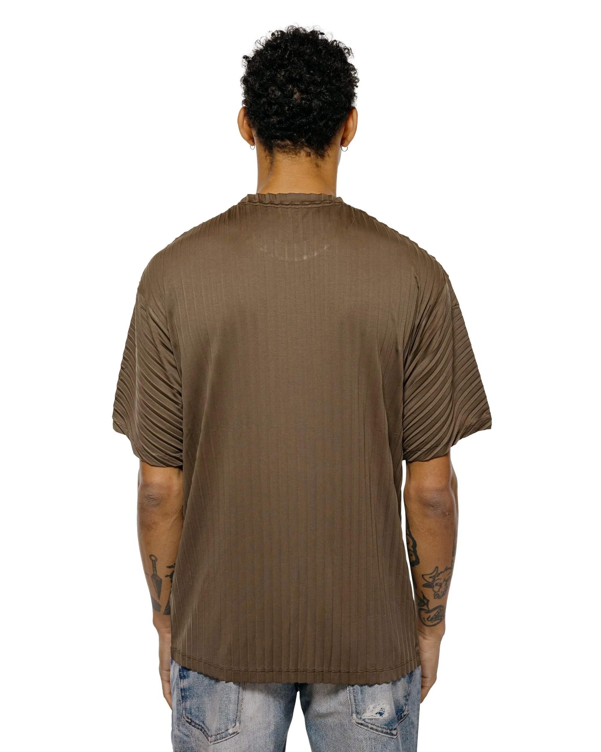 SATISFY AuraLite Pleated T-Shirt Olive SA sold by Lost & Found product image thumbnail 3