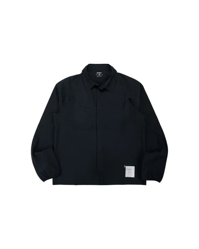 SATISFY Peaceshell River Shirt Black made by Satisfy Running