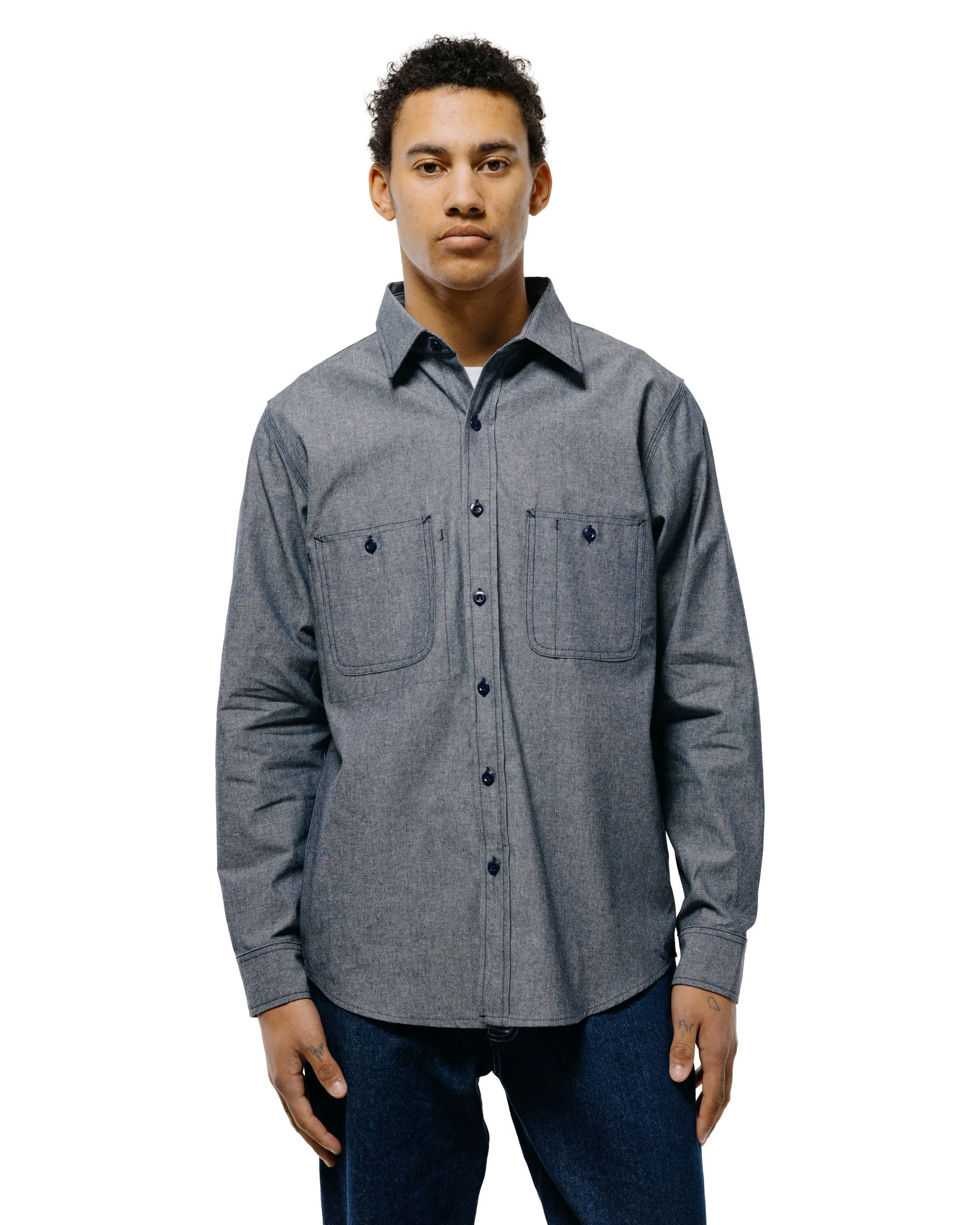 Randy's Garments 3-Pocket Work Shirt Cotton Washed Chambray Indigo sold by Lost & Found product image thumbnail 2
