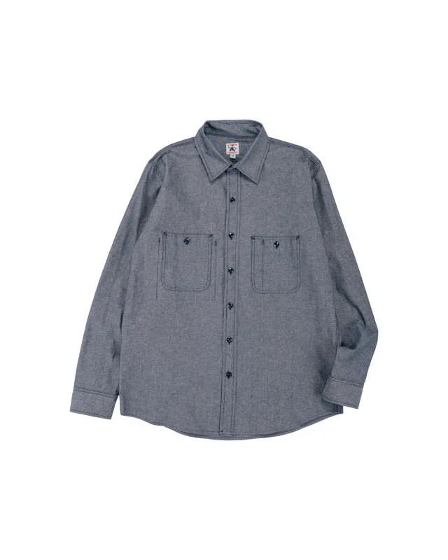 Randy's Garments 3-Pocket Work Shirt Cotton Washed Chambray Indigo made by Lost & Found