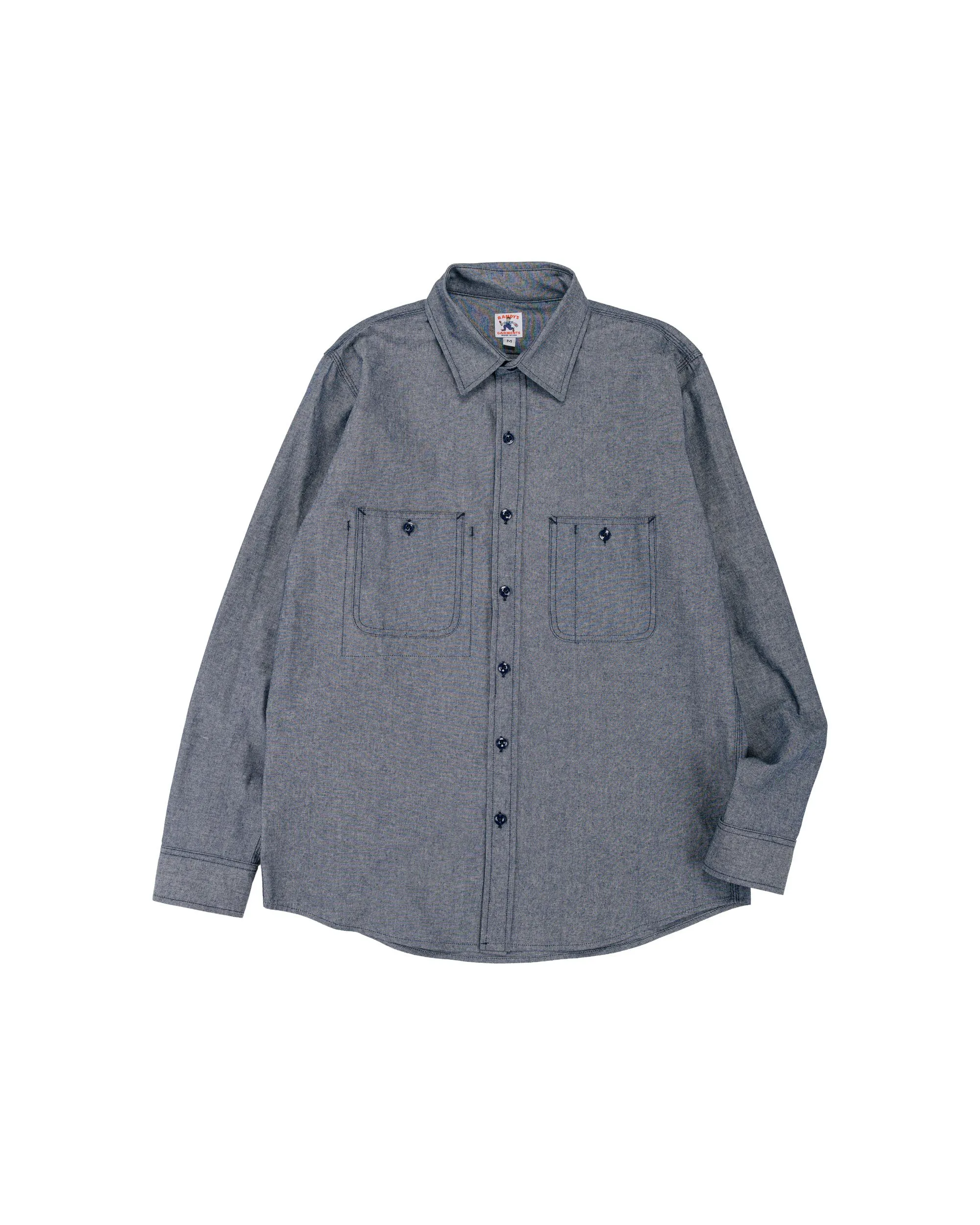 Randy's Garments 3-Pocket Work Shirt Cotton Washed Chambray Indigo sold by Lost & Found