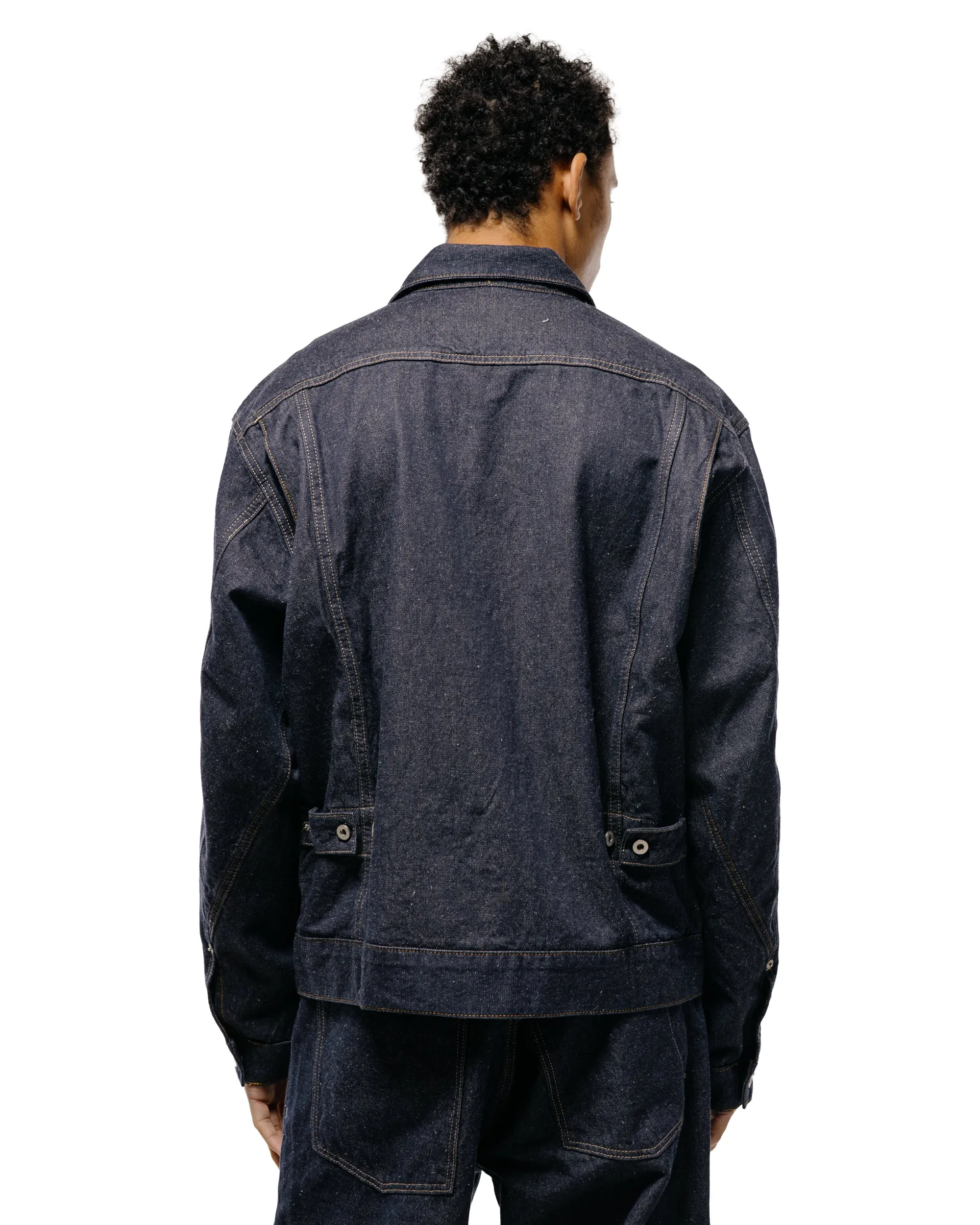 Norse Projects Svendborg Broken Twill Cotton Linen Denim Jacket Indigo sold by Lost & Found product image thumbnail 4