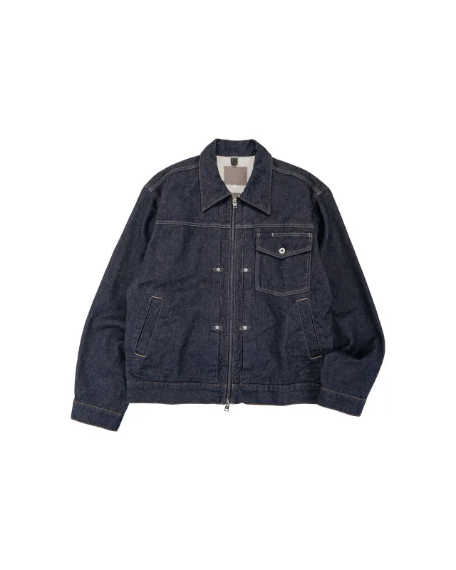 Norse Projects Svendborg Broken Twill Cotton Linen Denim Jacket Indigo made by Lost & Found