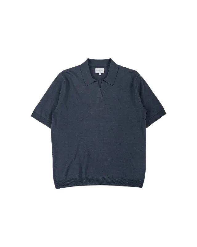 Norse Projects Anholt Cotton Paper Polo Graphite made by Norse Projects