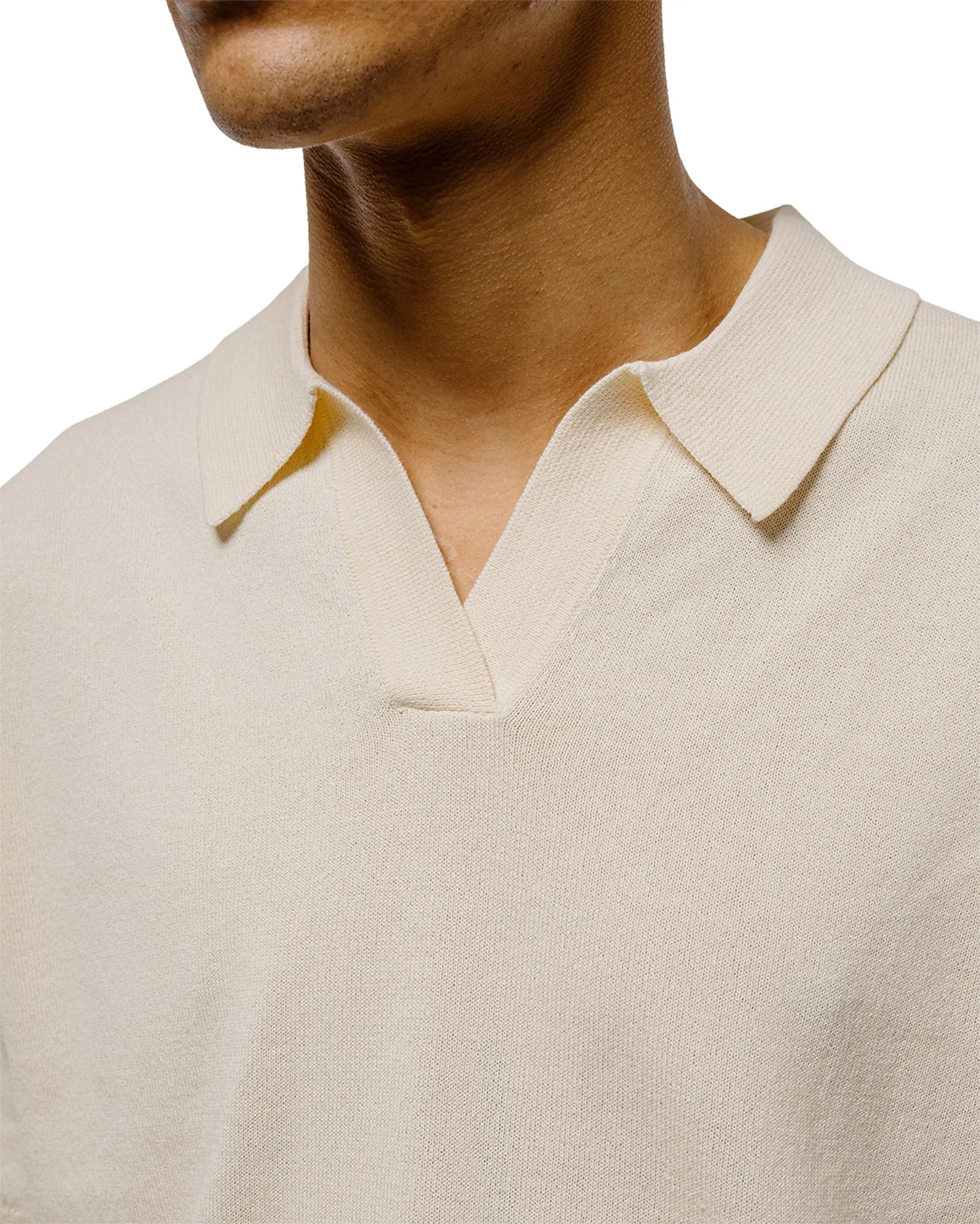 Norse Projects Anholt Cotton Paper Polo Natural Ecru sold by Lost & Found product image thumbnail 4