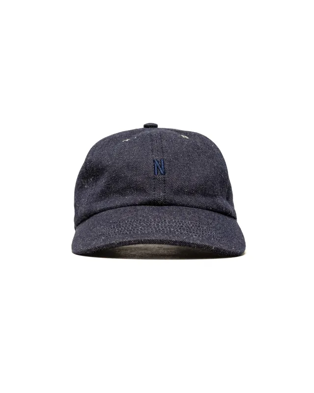 Norse Projects Broken Twill Cotton Linen Denim 6 Panel Cap Indigo made by Lost & Found