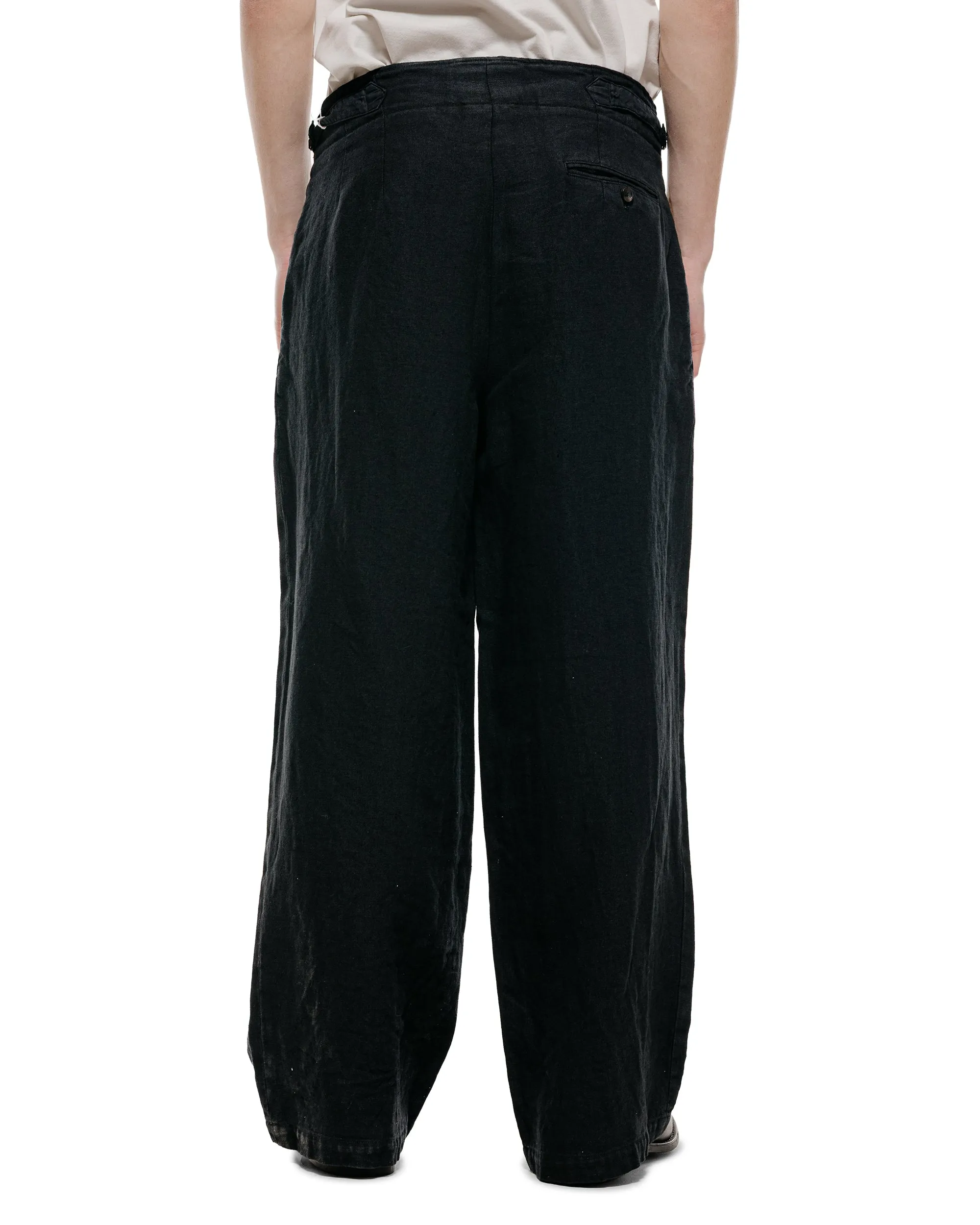 marka Military Trousers 18/-Linen Canvas Black sold by Lost & Found product image thumbnail 3