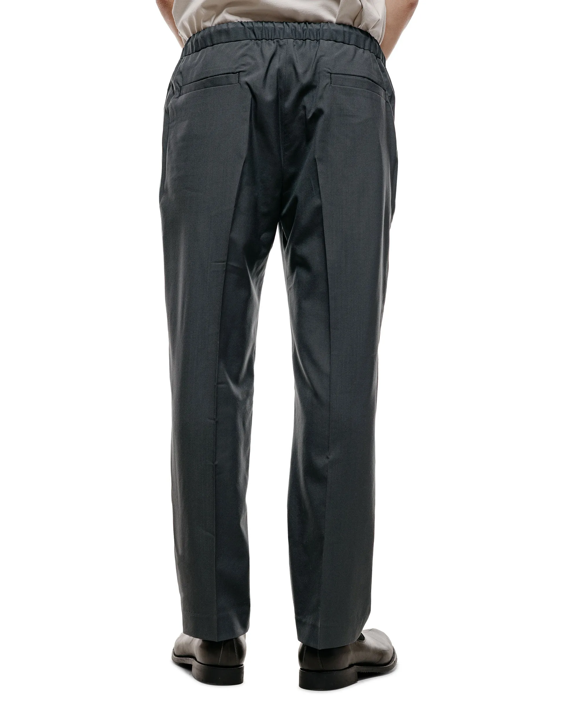 MARKAWARE Flat Tapered Easy Trousers Organic Wool 2/80 Tropical Charcoal sold by Lost & Found product image thumbnail 3