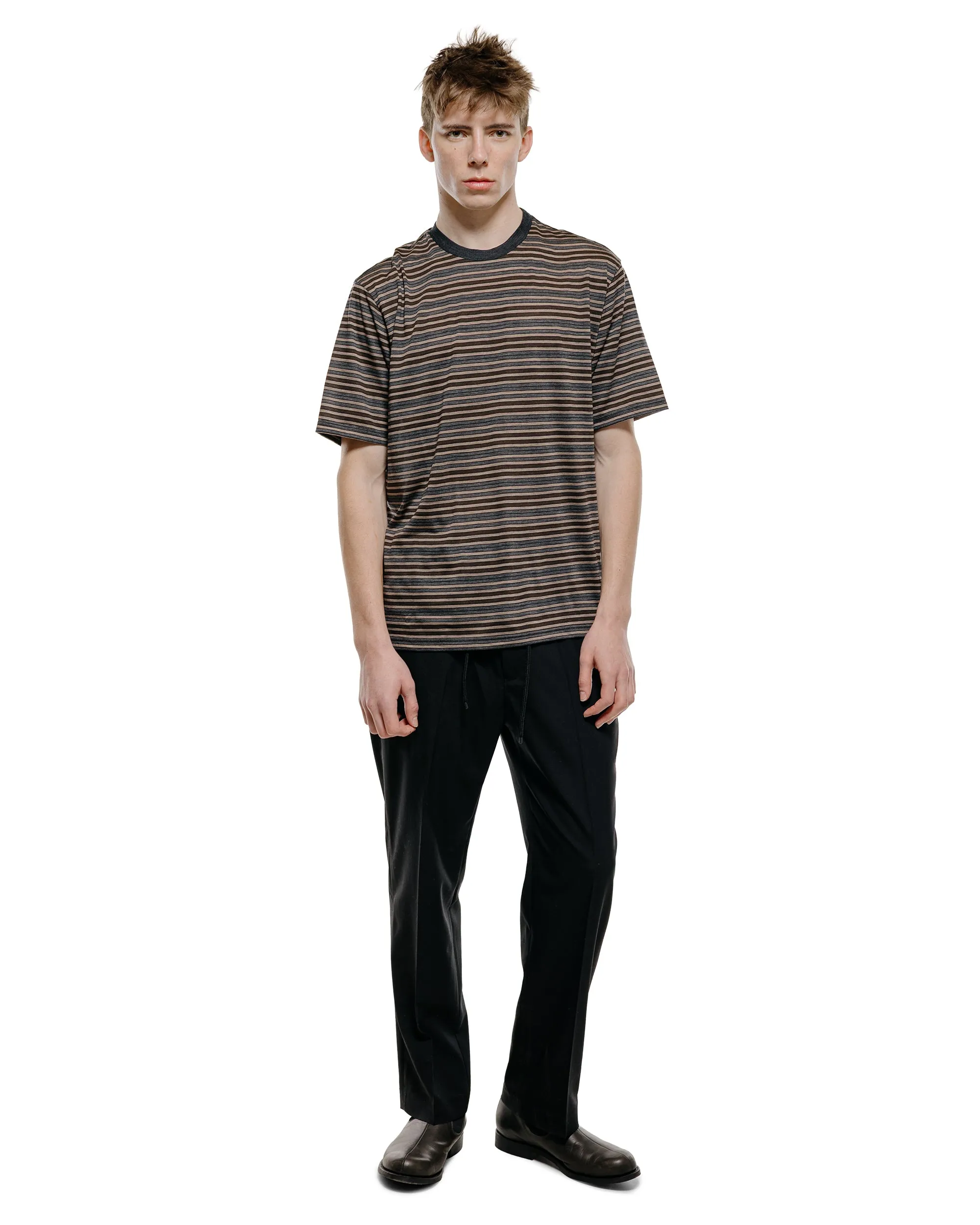 MARKAWARE Flat Tapered Easy Trousers Organic Wool 2/80 Tropical Black sold by Lost & Found product image thumbnail 4