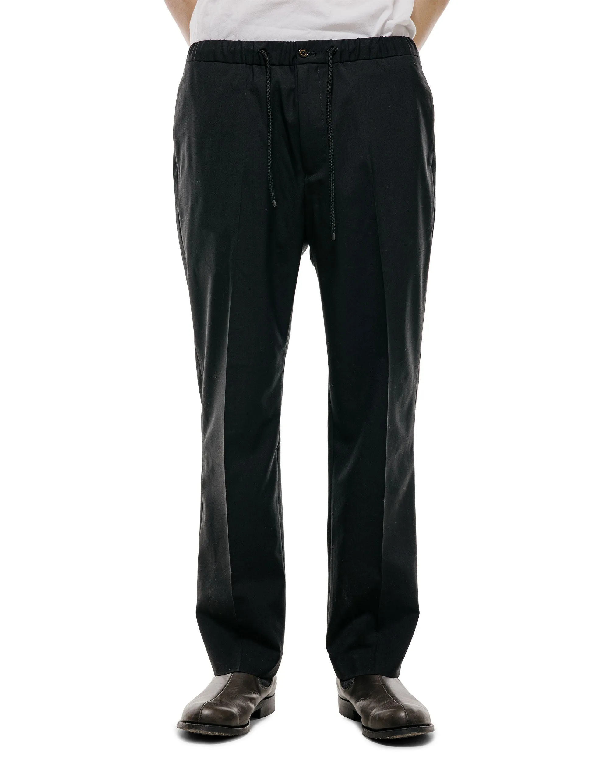 MARKAWARE Flat Tapered Easy Trousers Organic Wool 2/80 Tropical Black sold by Lost & Found product image thumbnail 2