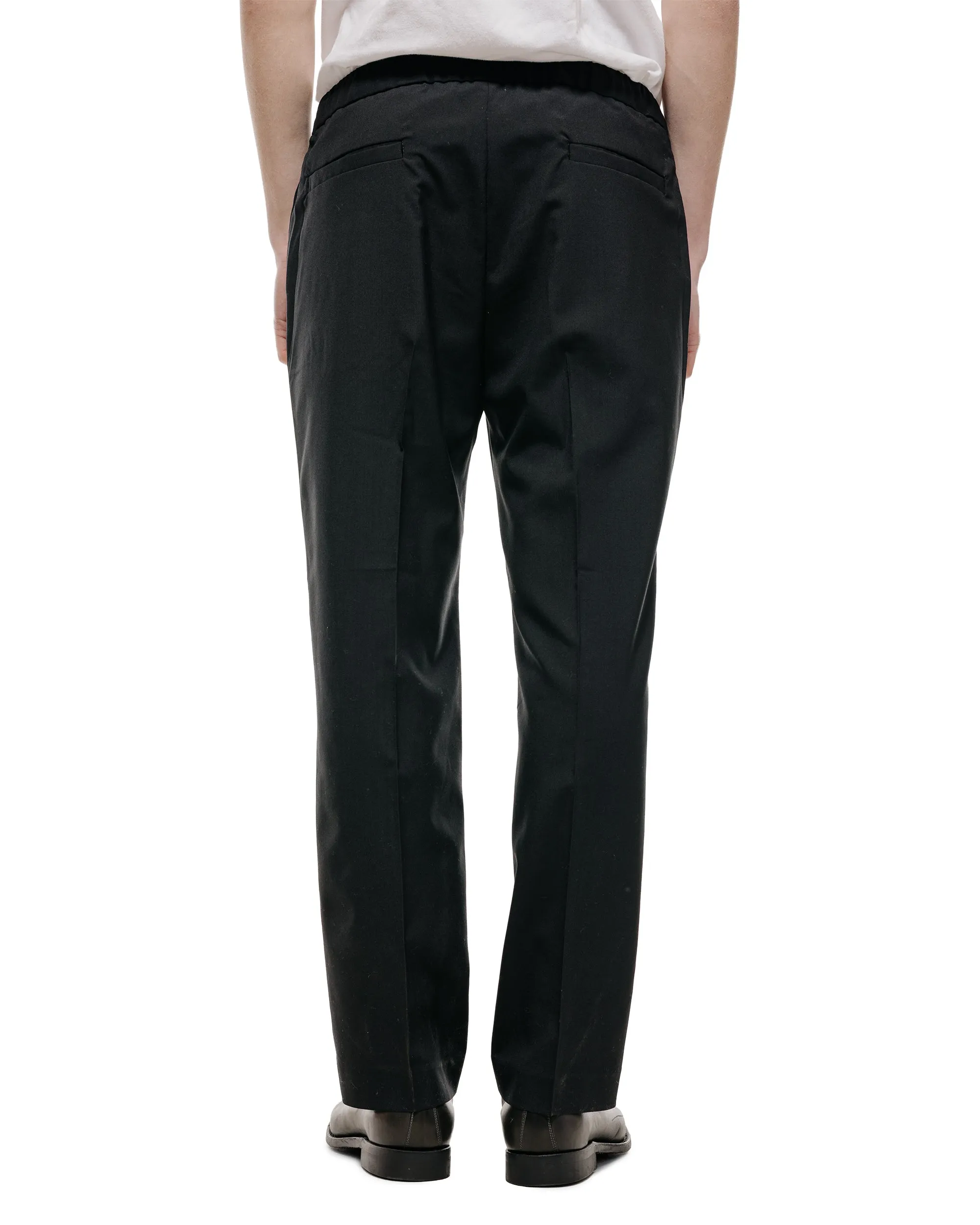 MARKAWARE Flat Tapered Easy Trousers Organic Wool 2/80 Tropical Black sold by Lost & Found product image thumbnail 3