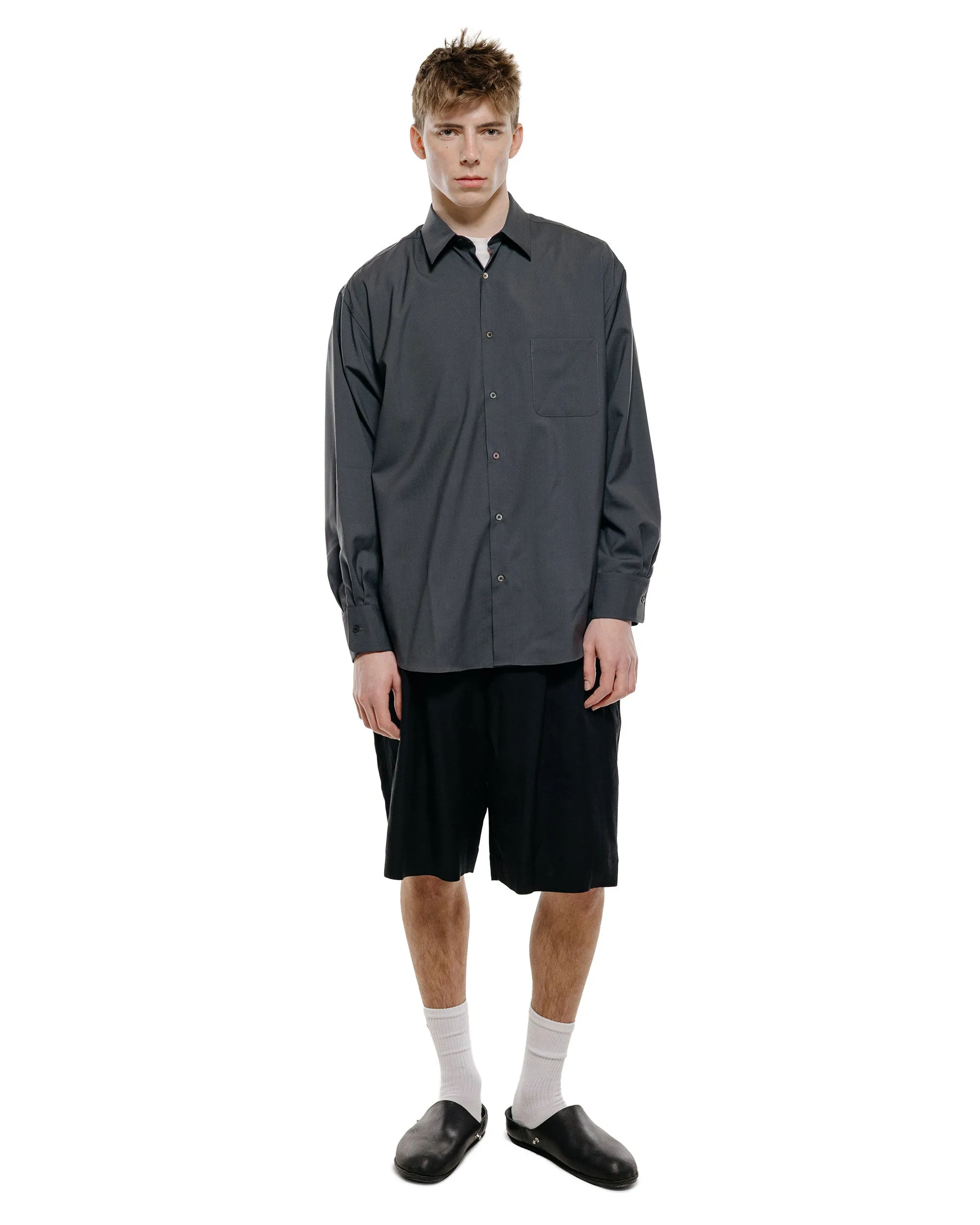 MARKAWARE Comfort Fit Shirt Organic Wool 2/80 Tropical Charcoal sold by Lost & Found product image thumbnail 4