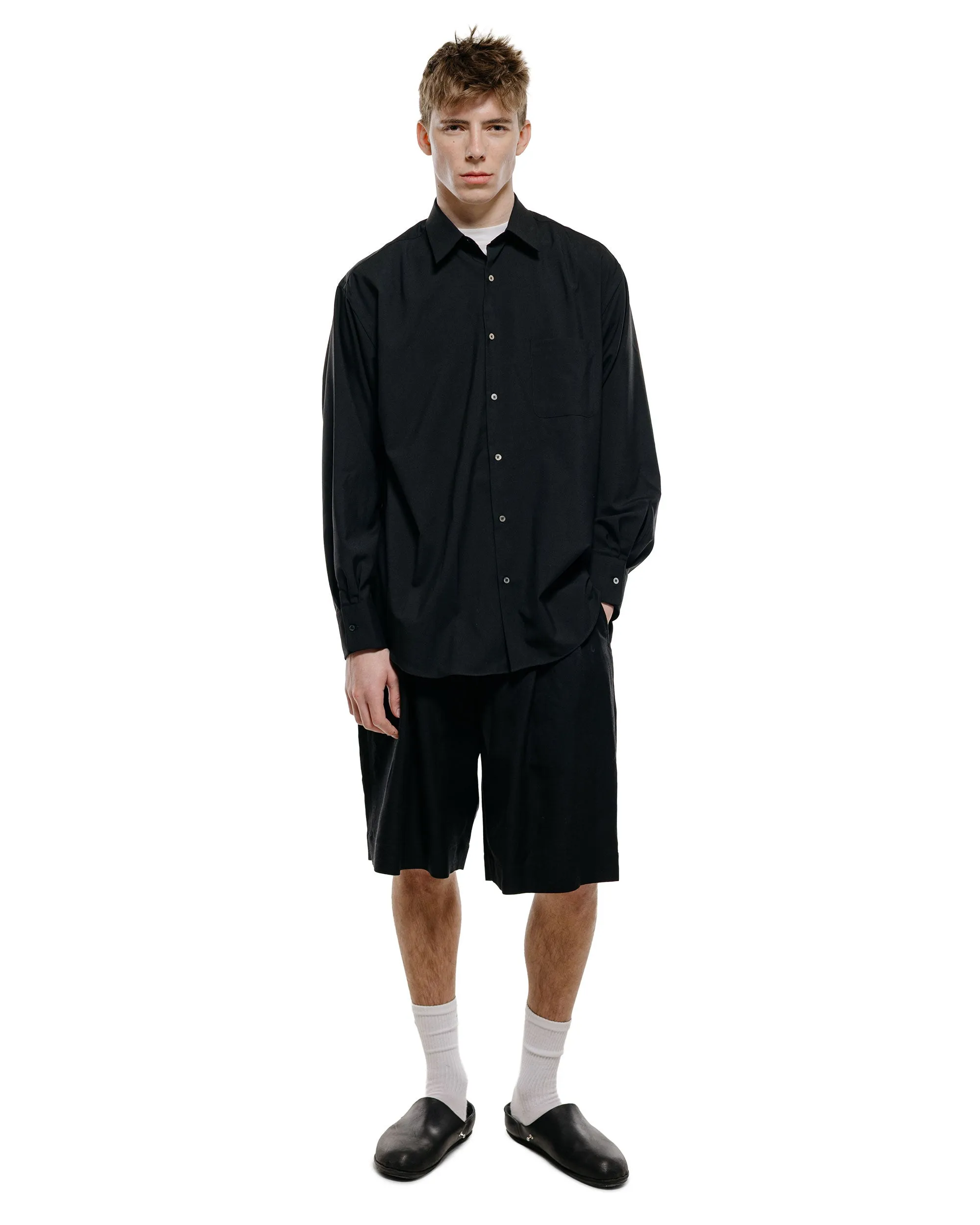MARKAWARE Comfort Fit Shirt Organic Wool 2/80 Tropical Black sold by Lost & Found product image thumbnail 4