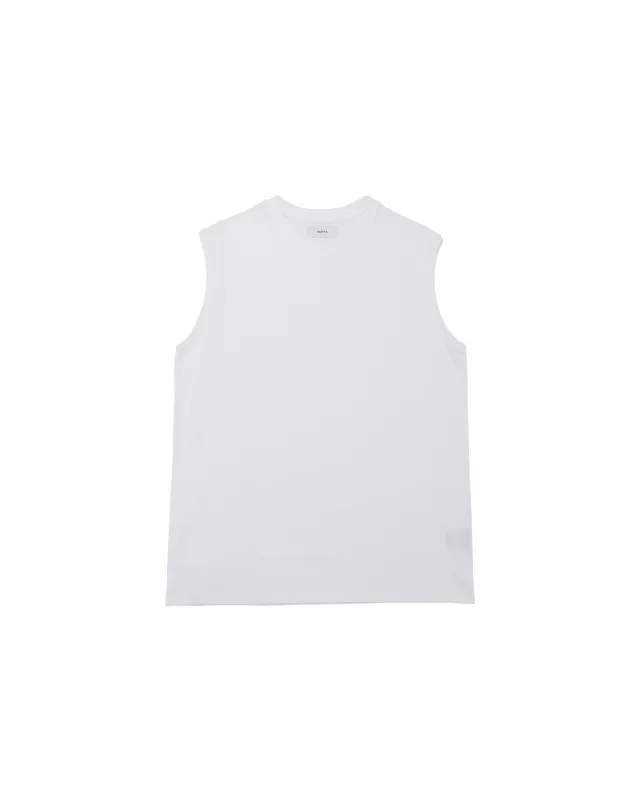 marka Sleeveless Tee 40/2 Organic Cotton Knit White made by MARKAWARE