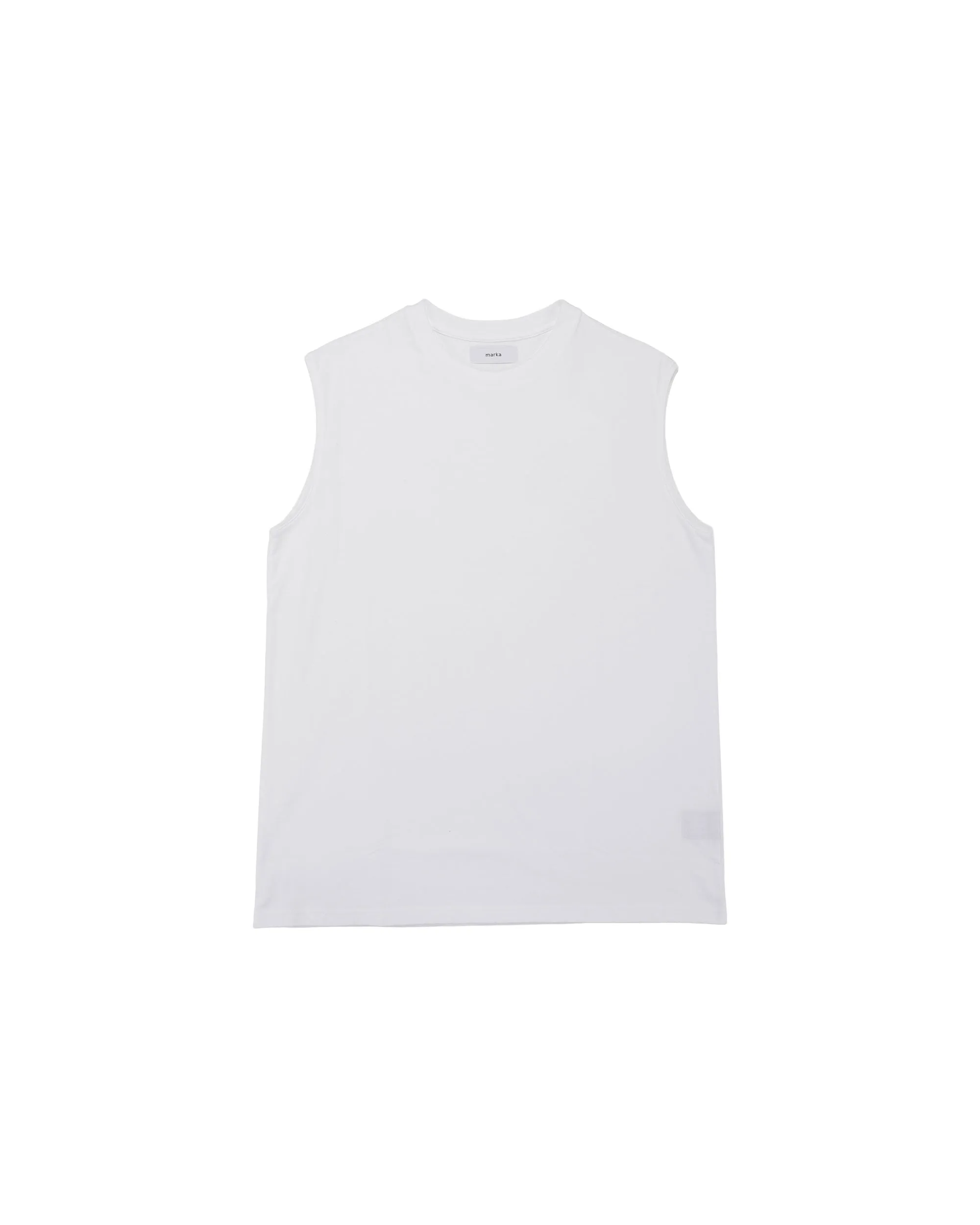 marka Sleeveless Tee 40/2 Organic Cotton Knit White sold by Lost & Found