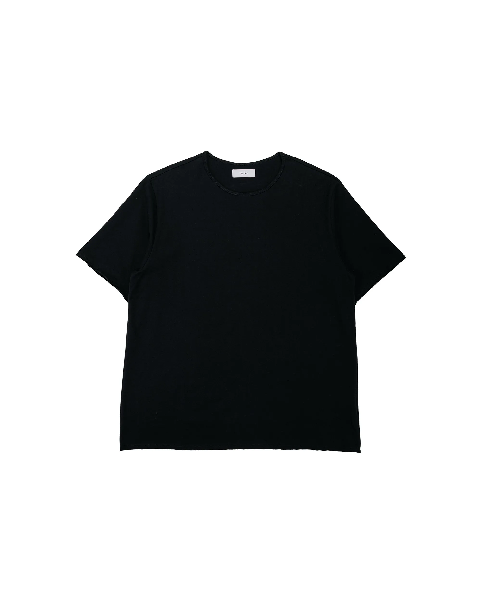 marka Narrow Piping Tee 40/2 Organic Cotton Knit Black sold by Lost & Found