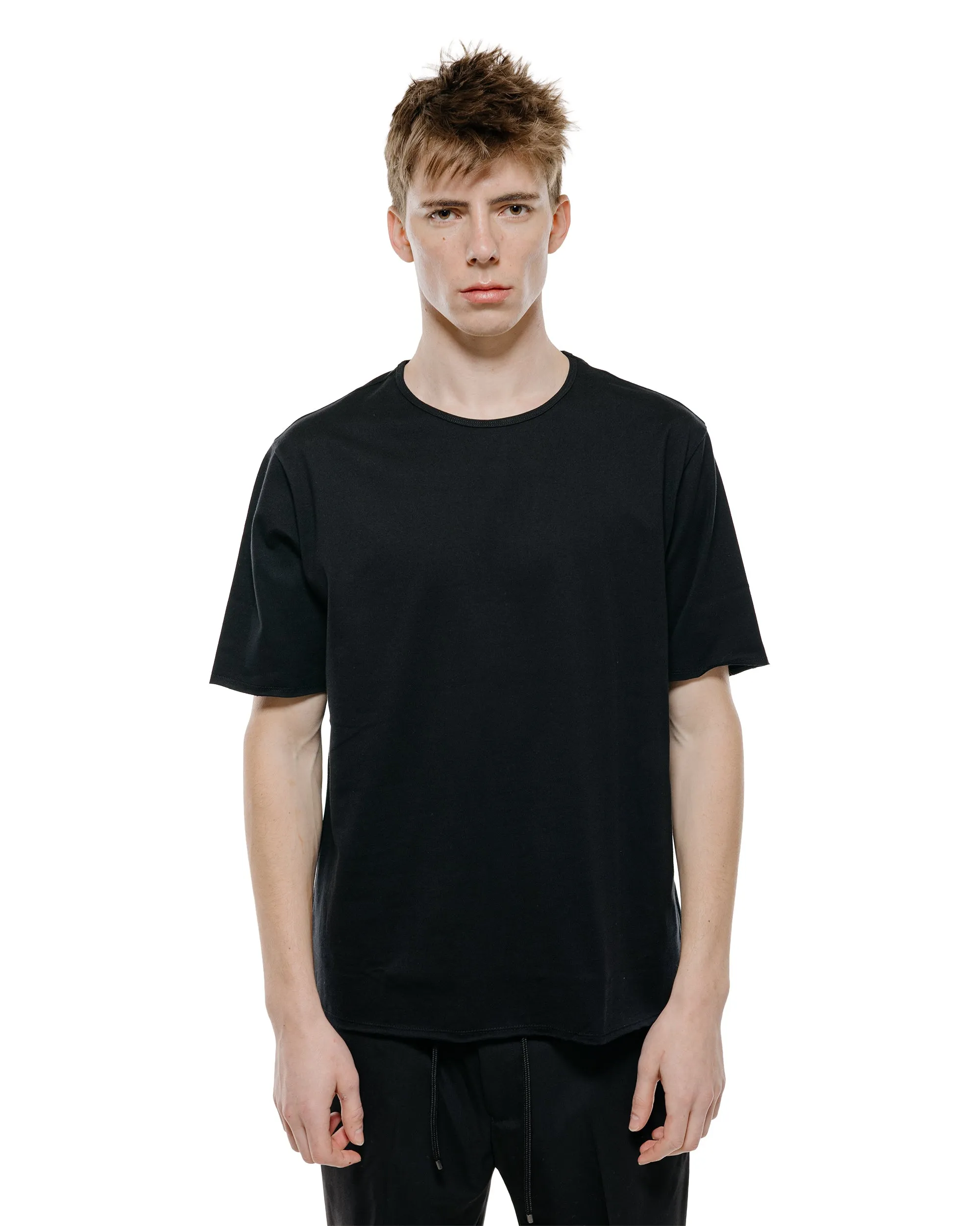 marka Narrow Piping Tee 40/2 Organic Cotton Knit Black sold by Lost & Found product image thumbnail 2