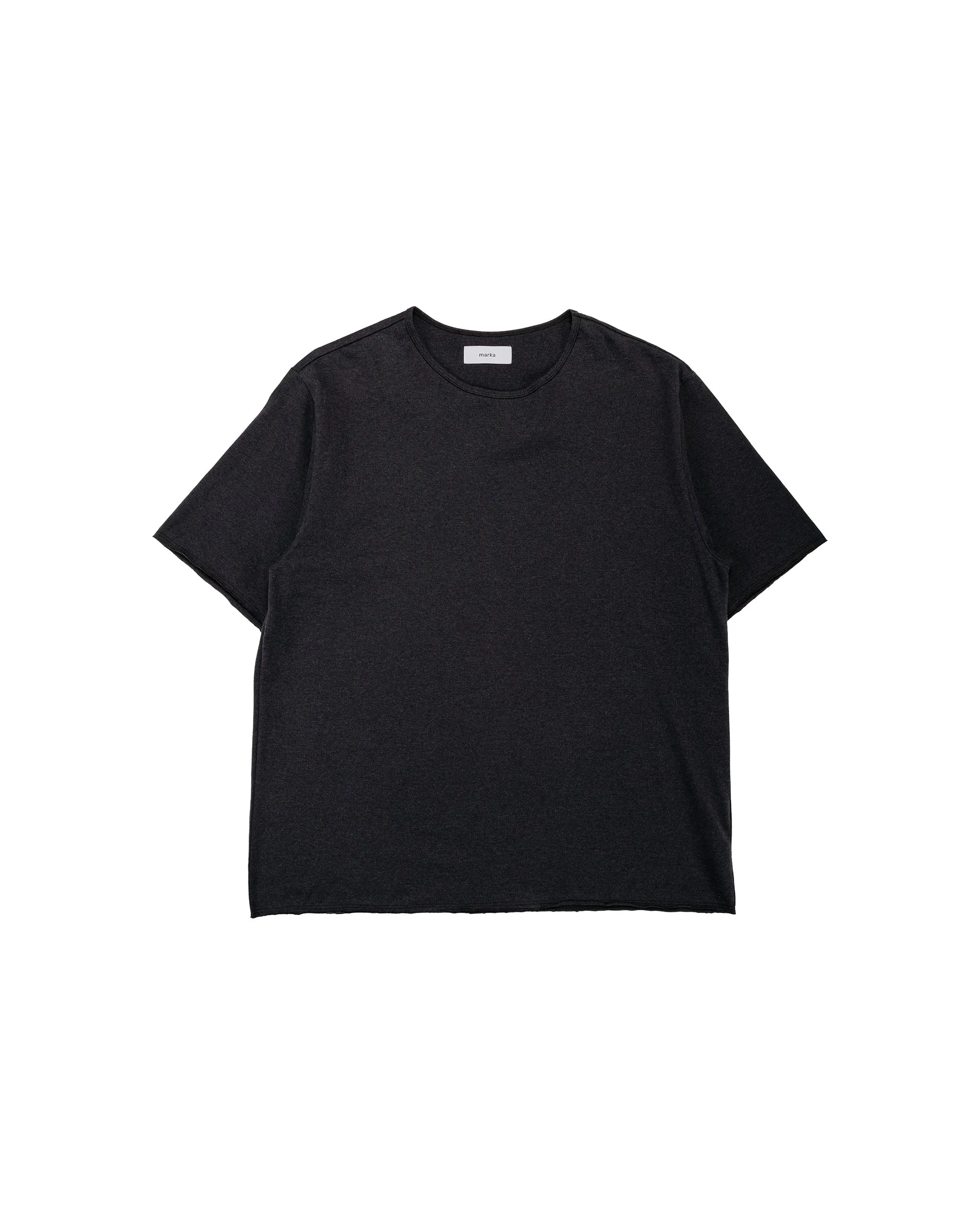 marka Narrow Piping Tee 40/2 Organic Cotton Knit Heather Black sold by Lost & Found