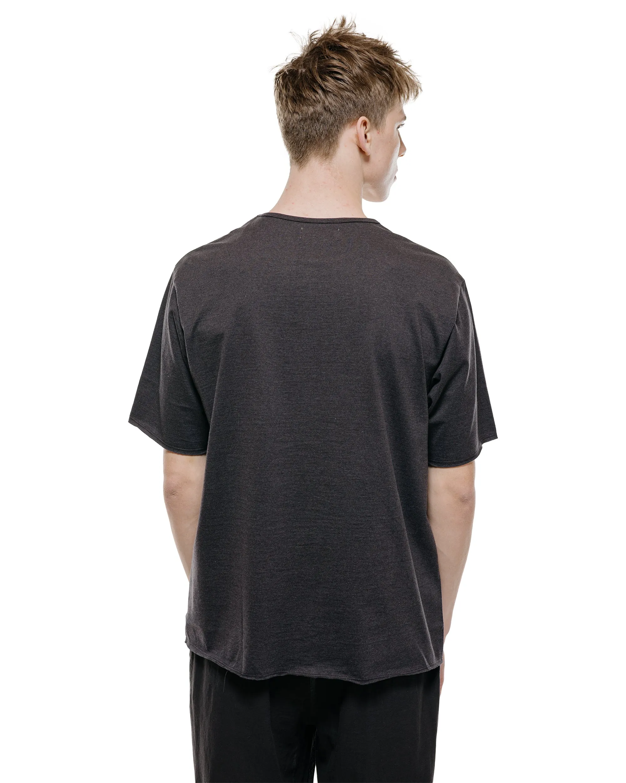 marka Narrow Piping Tee 40/2 Organic Cotton Knit Heather Black sold by Lost & Found product image thumbnail 3