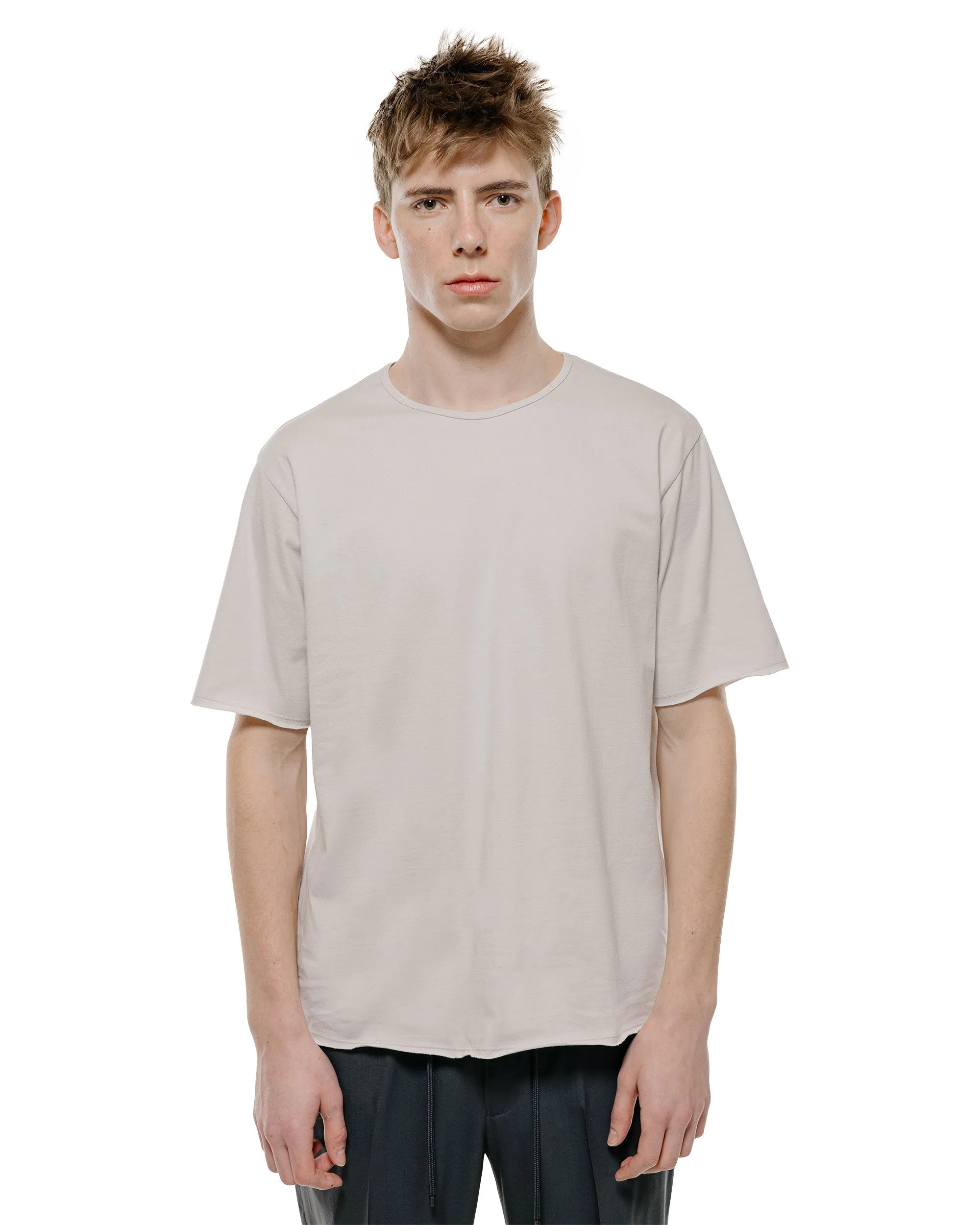 marka Narrow Piping Tee 40/2 Organic Cotton Knit L. Beige sold by Lost & Found product image thumbnail 2