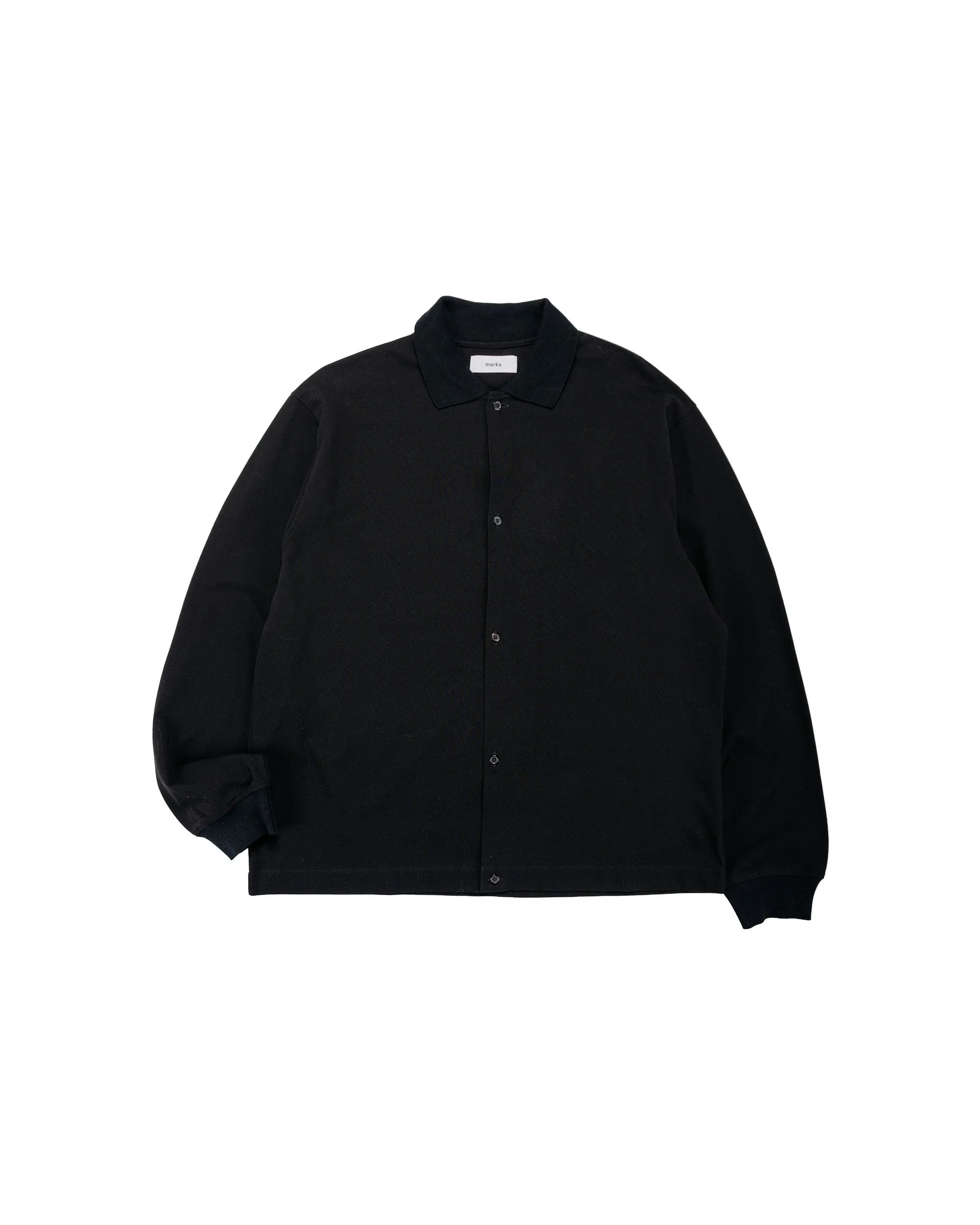 marka Shirt Cardigan Cotton High Twisted Pique Black sold by Lost & Found