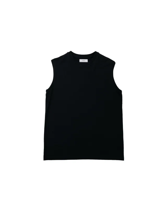 marka Sleeveless Tee 40/2 Organic Cotton Knit Black made by MARKAWARE