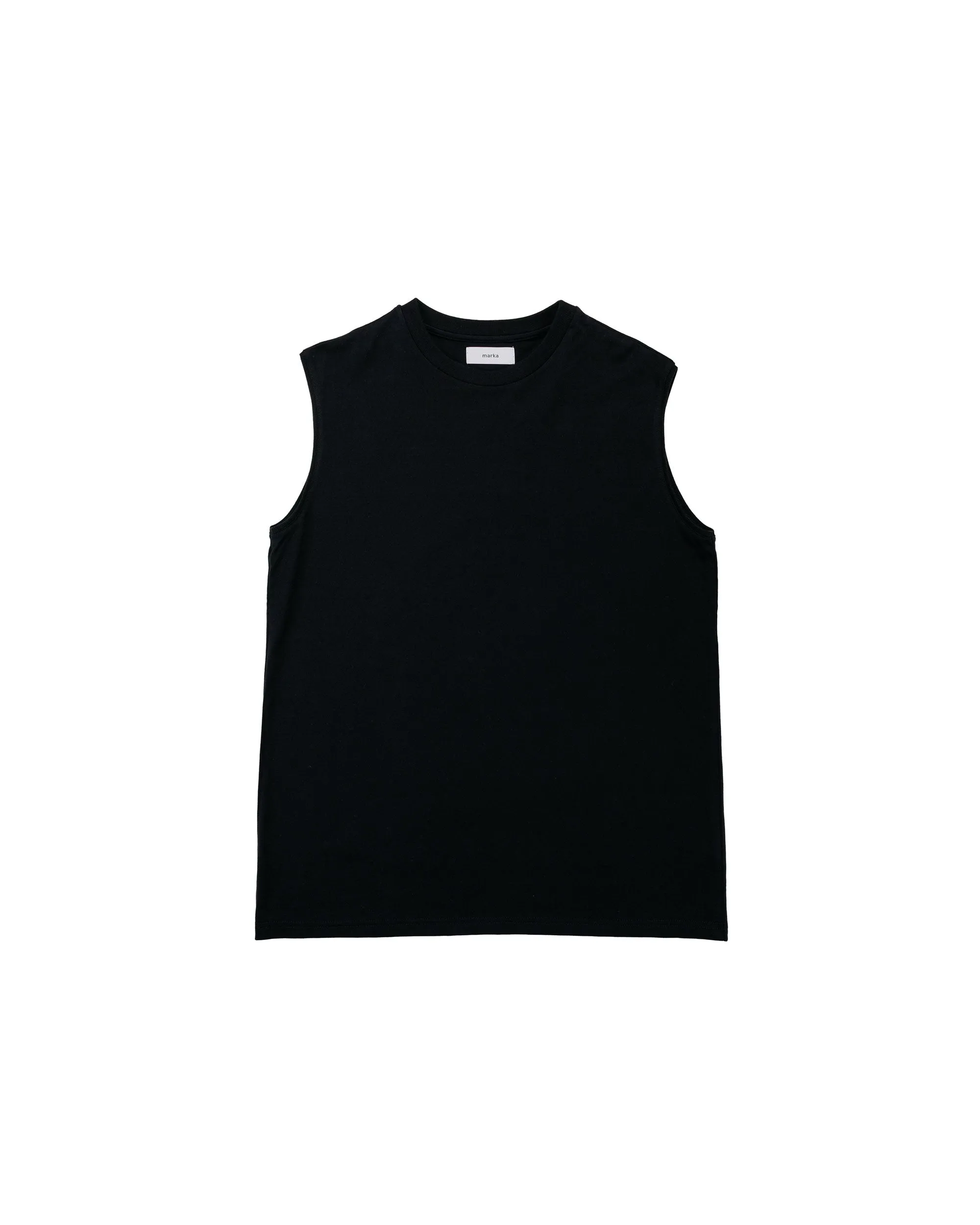 marka Sleeveless Tee 40/2 Organic Cotton Knit Black sold by Lost & Found