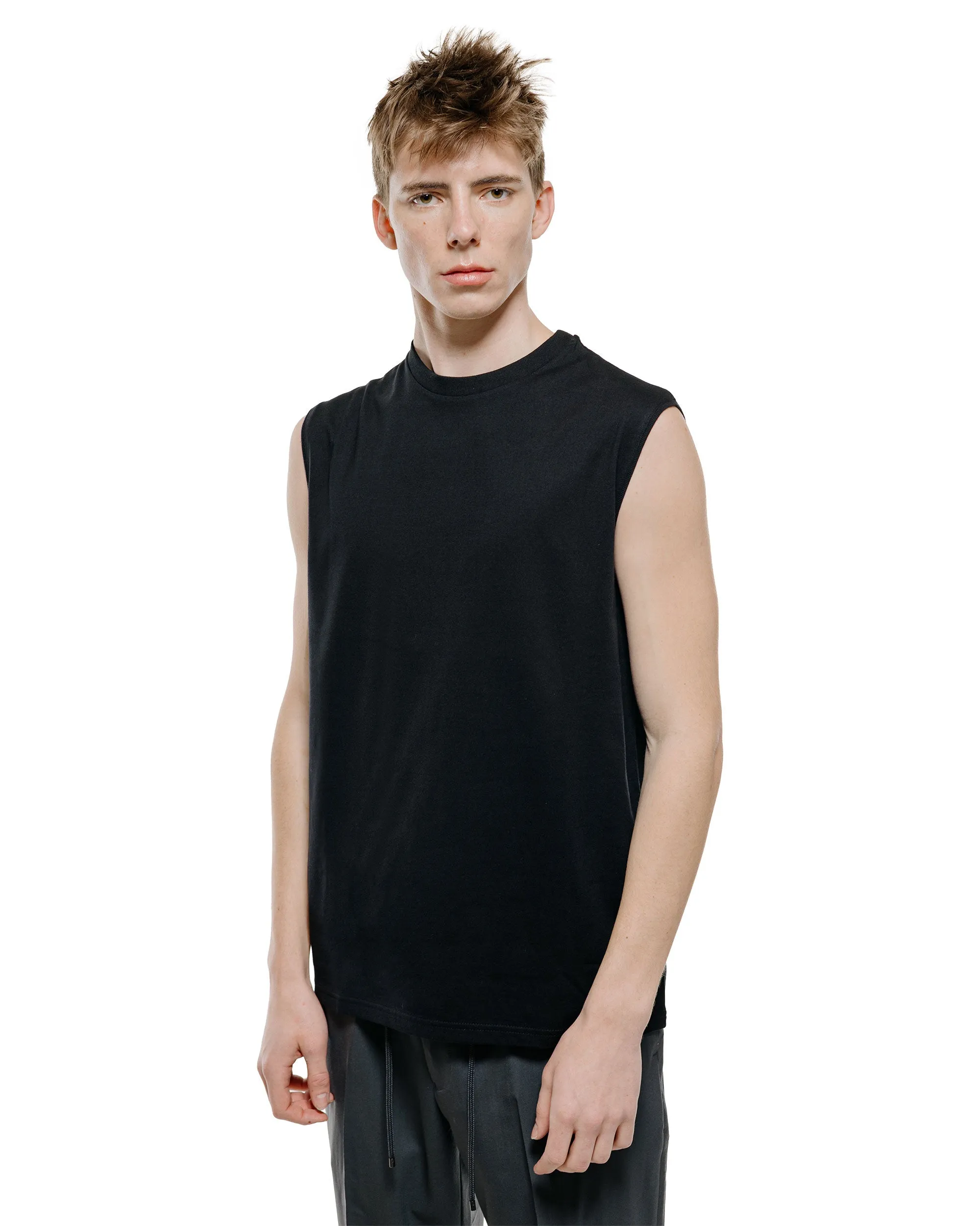 marka Sleeveless Tee 40/2 Organic Cotton Knit Black sold by Lost & Found product image thumbnail 2