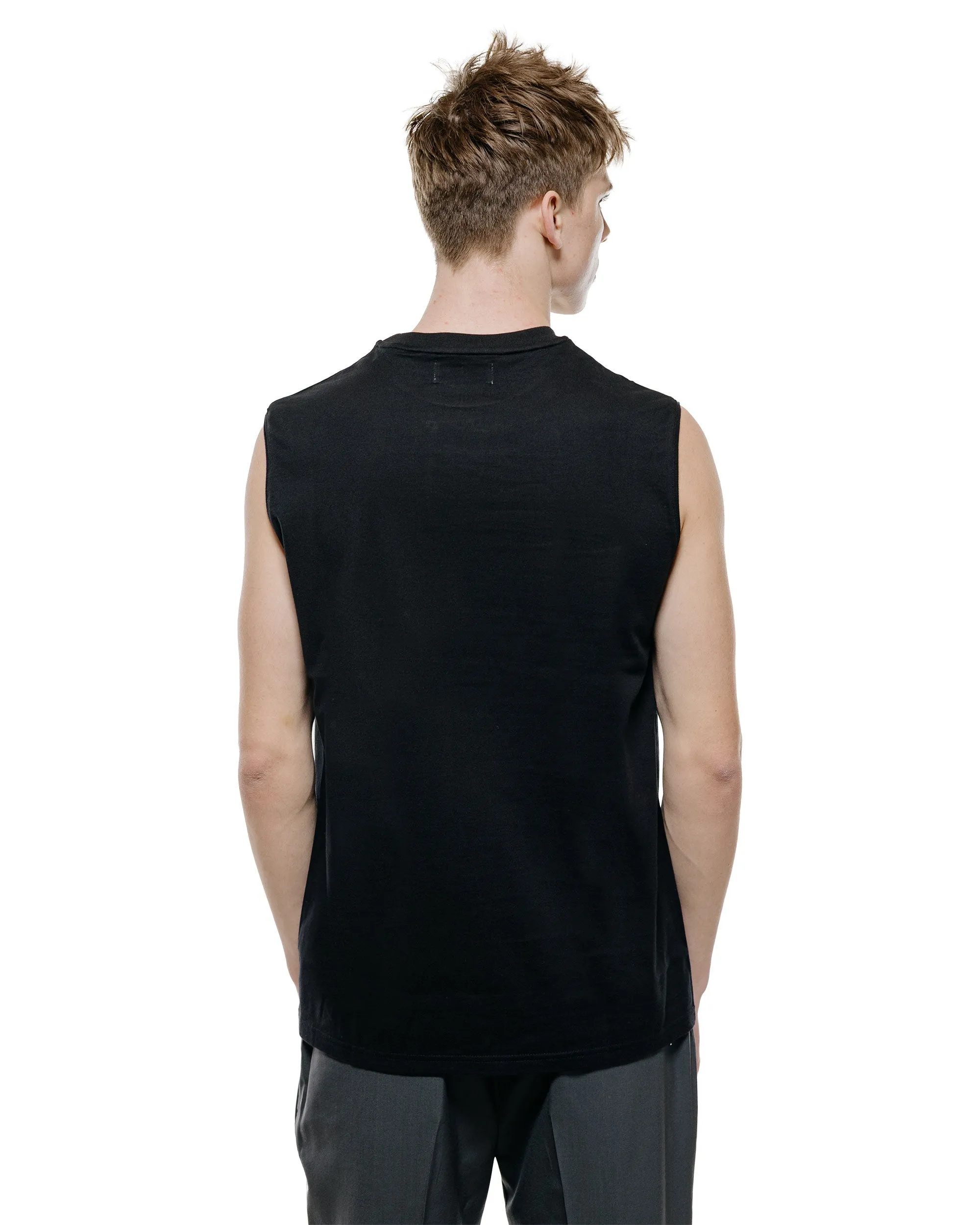 marka Sleeveless Tee 40/2 Organic Cotton Knit Black sold by Lost & Found product image thumbnail 3