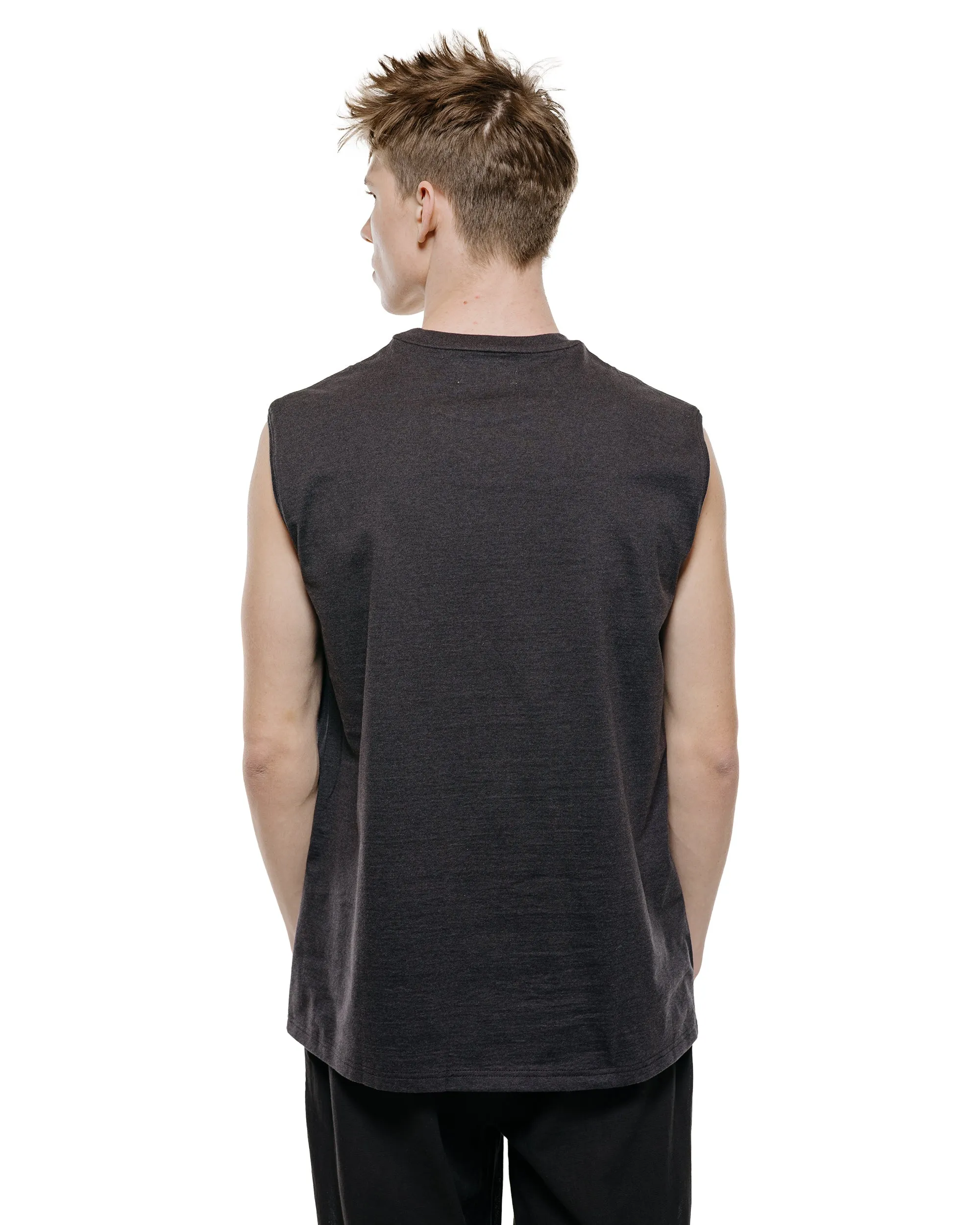 marka Sleeveless Tee 40/2 Organic Cotton Knit Heather Black sold by Lost & Found product image thumbnail 3