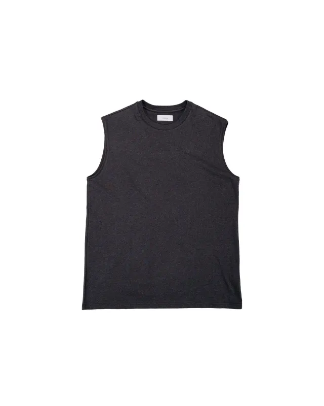 marka Sleeveless Tee 40/2 Organic Cotton Knit Heather Black made by MARKAWARE